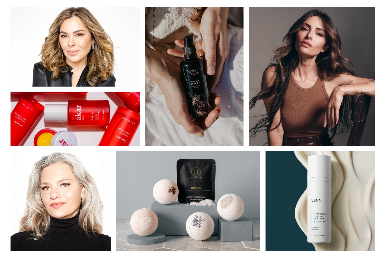A woman with skincare product