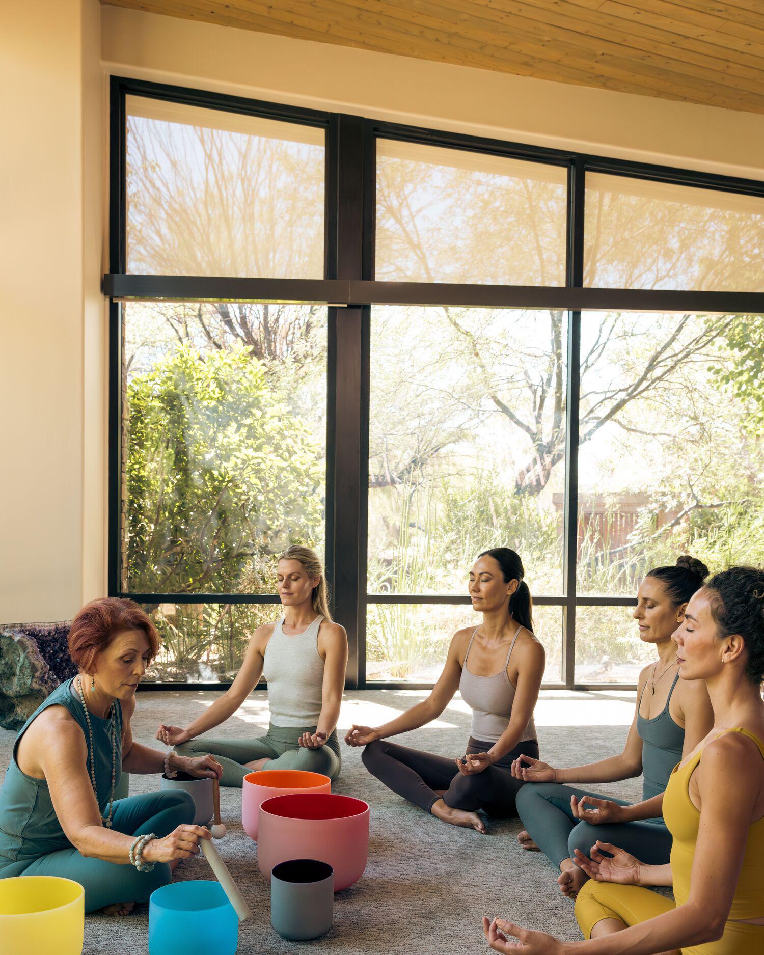 Group Yoga with Sound Bowls at the Sanctuary