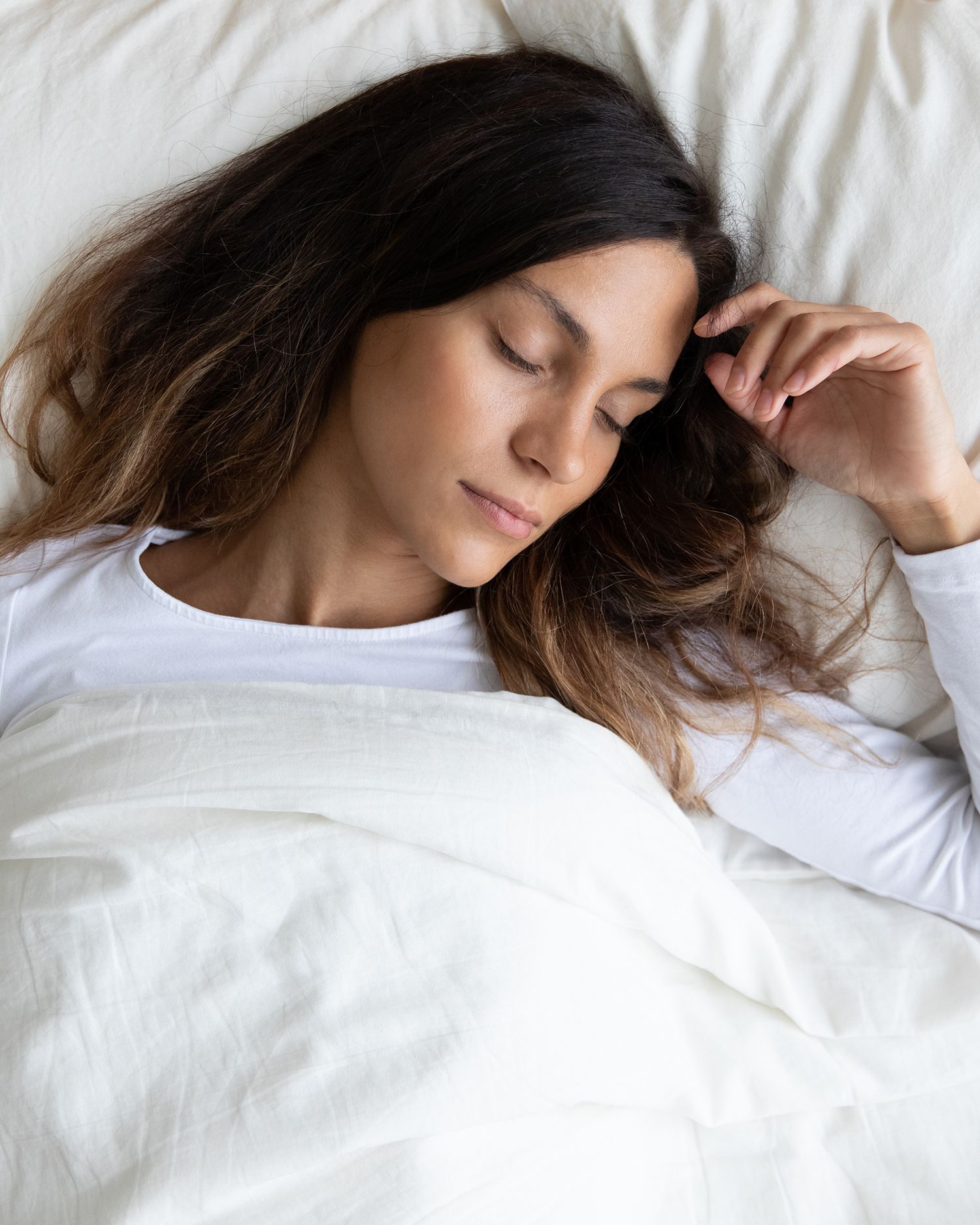 a woman sleeping