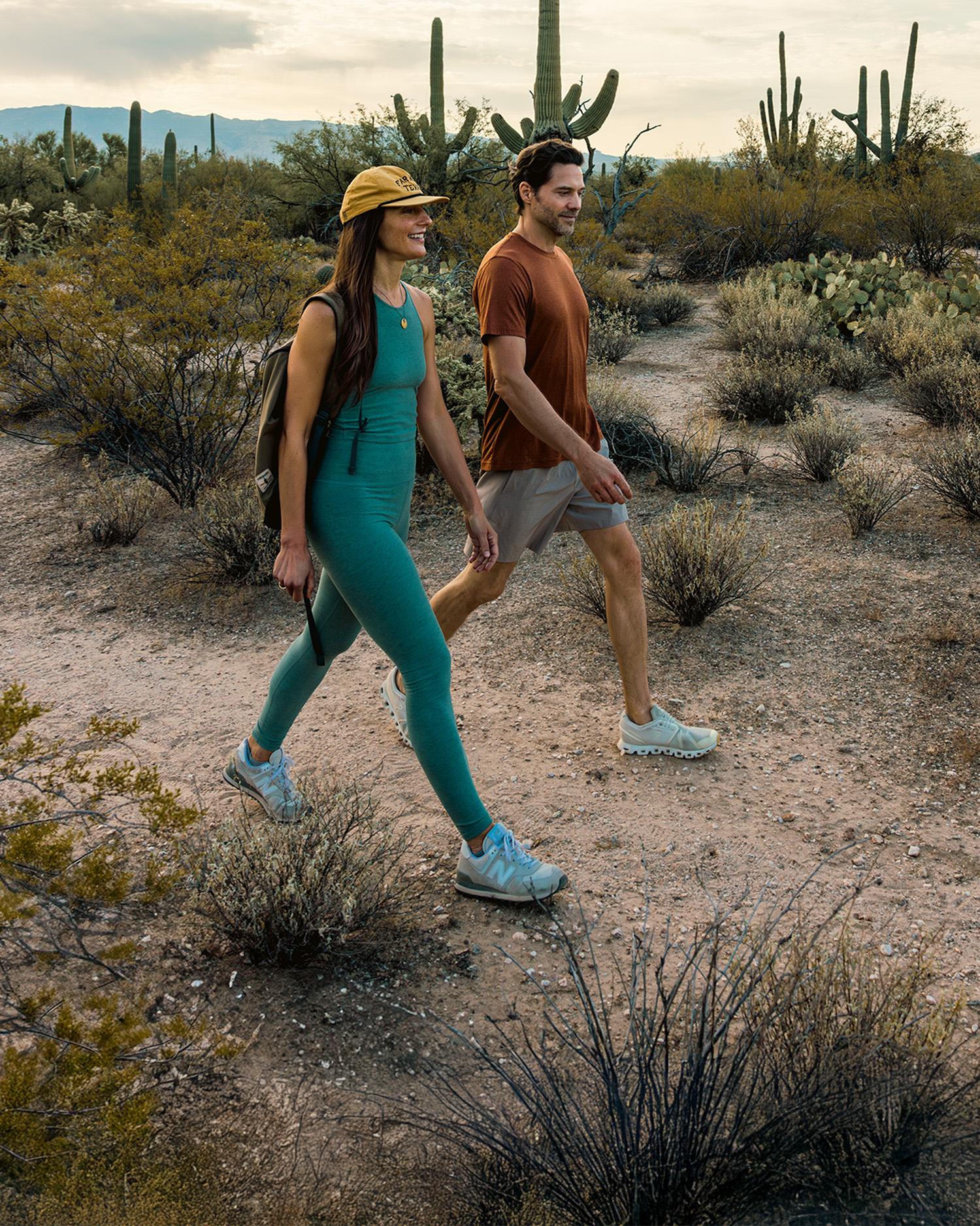 a couple hiking