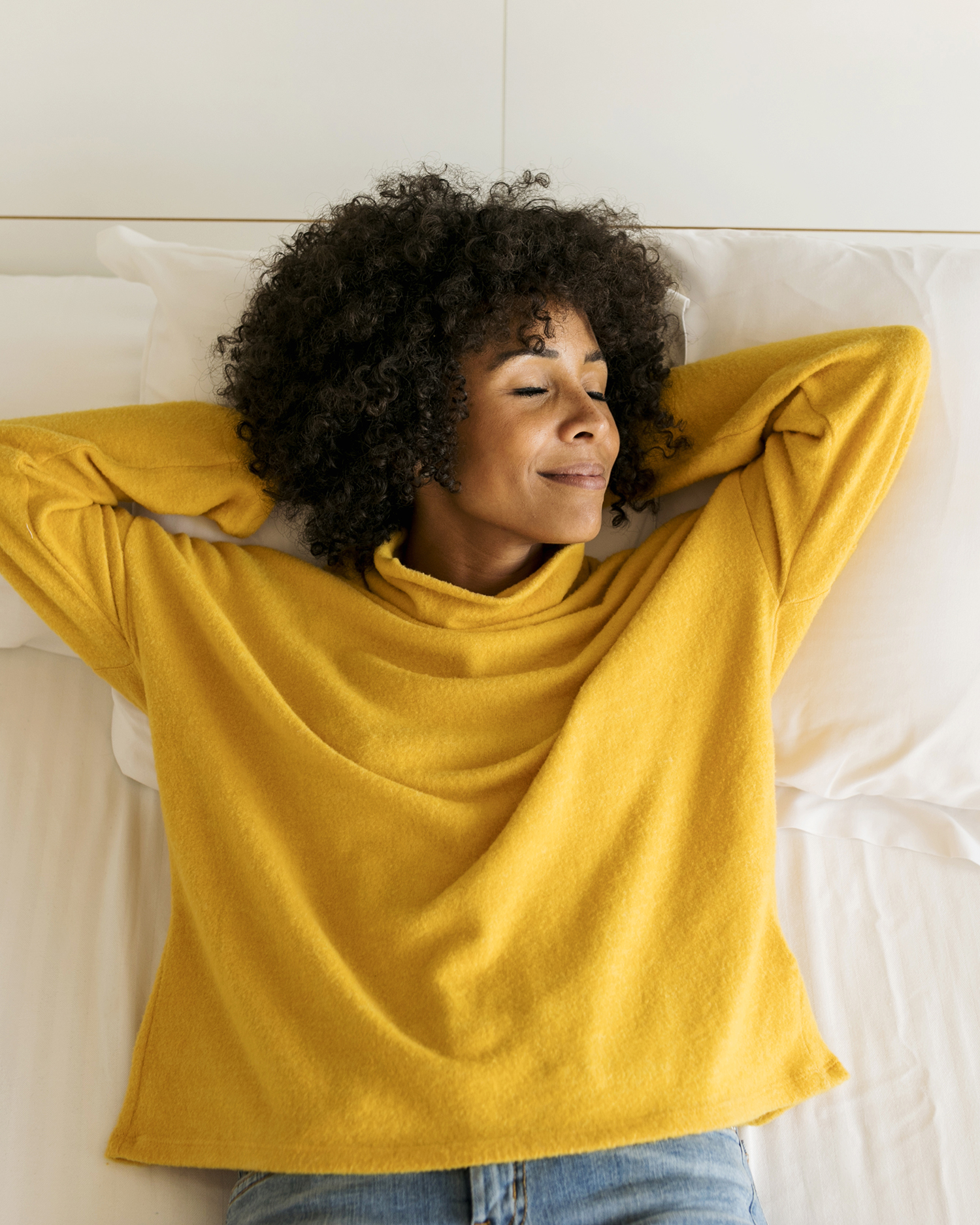 a woman sleeping