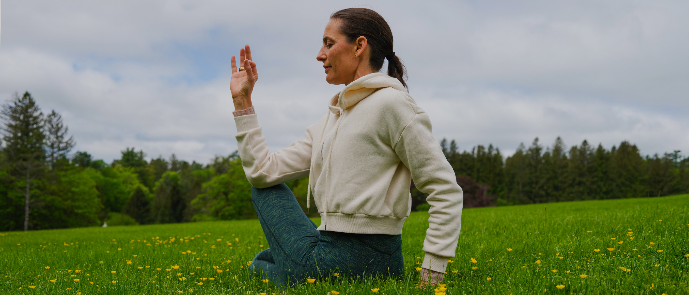 Woman Meditating in the Outdoors