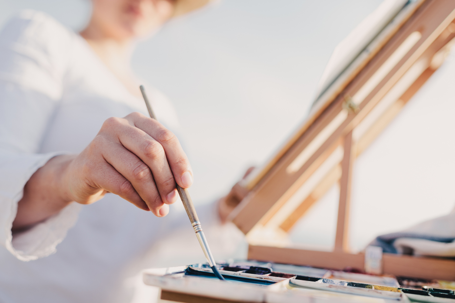  a woman drawing