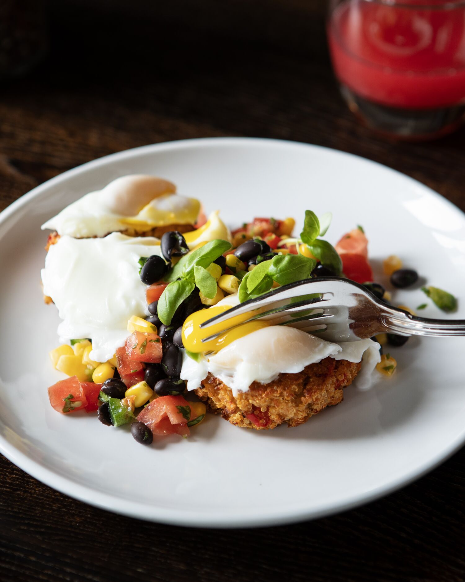 Healthy Balanced Breakfast of Eggs, Toast, and More