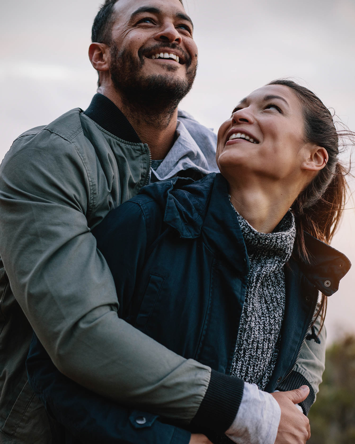 Man and Woman Hugging Each Other