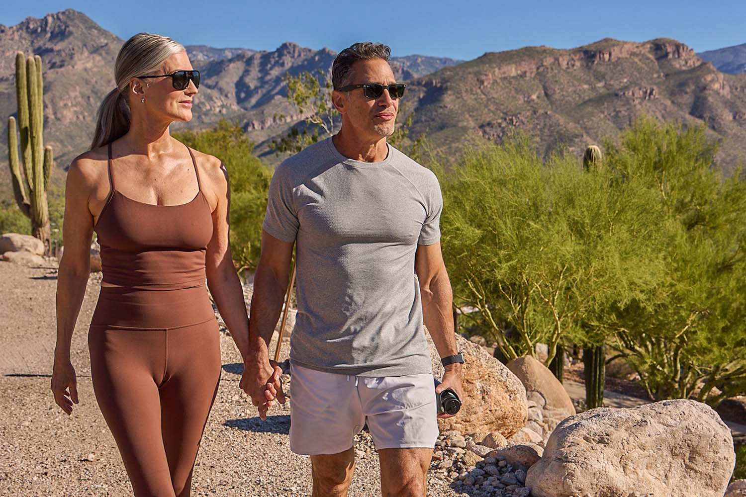 Couple Walking in the Desert 