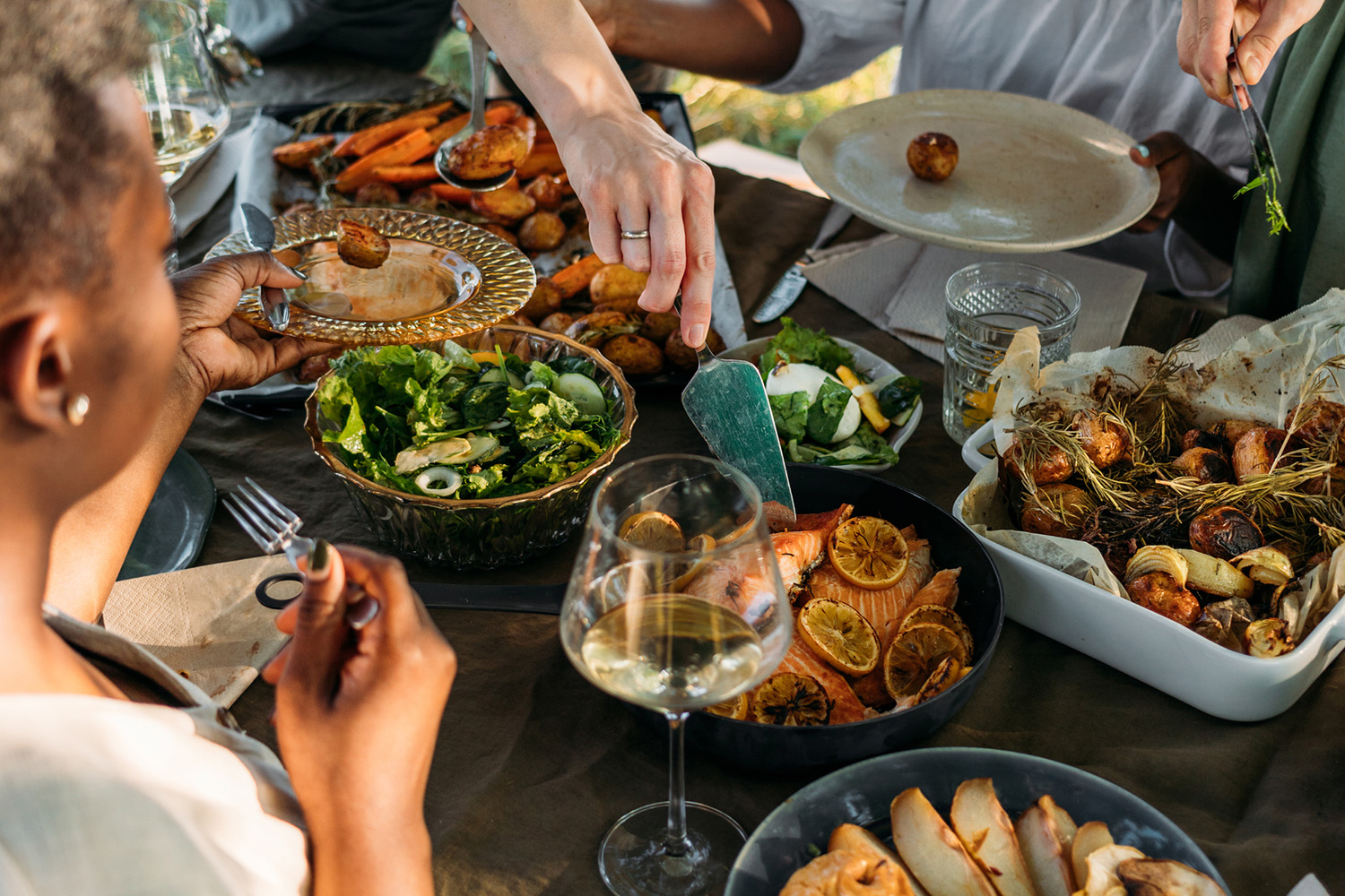 a plate of gourmet thanksgiving food