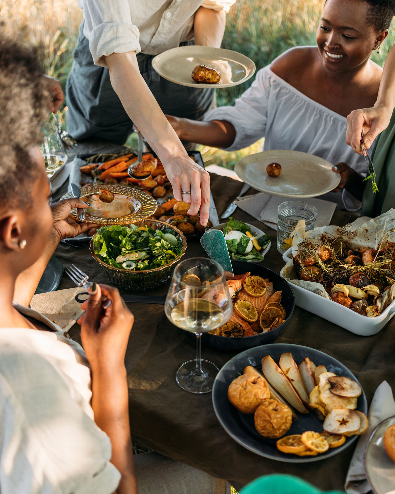 a plate of gourmet thanksgiving food