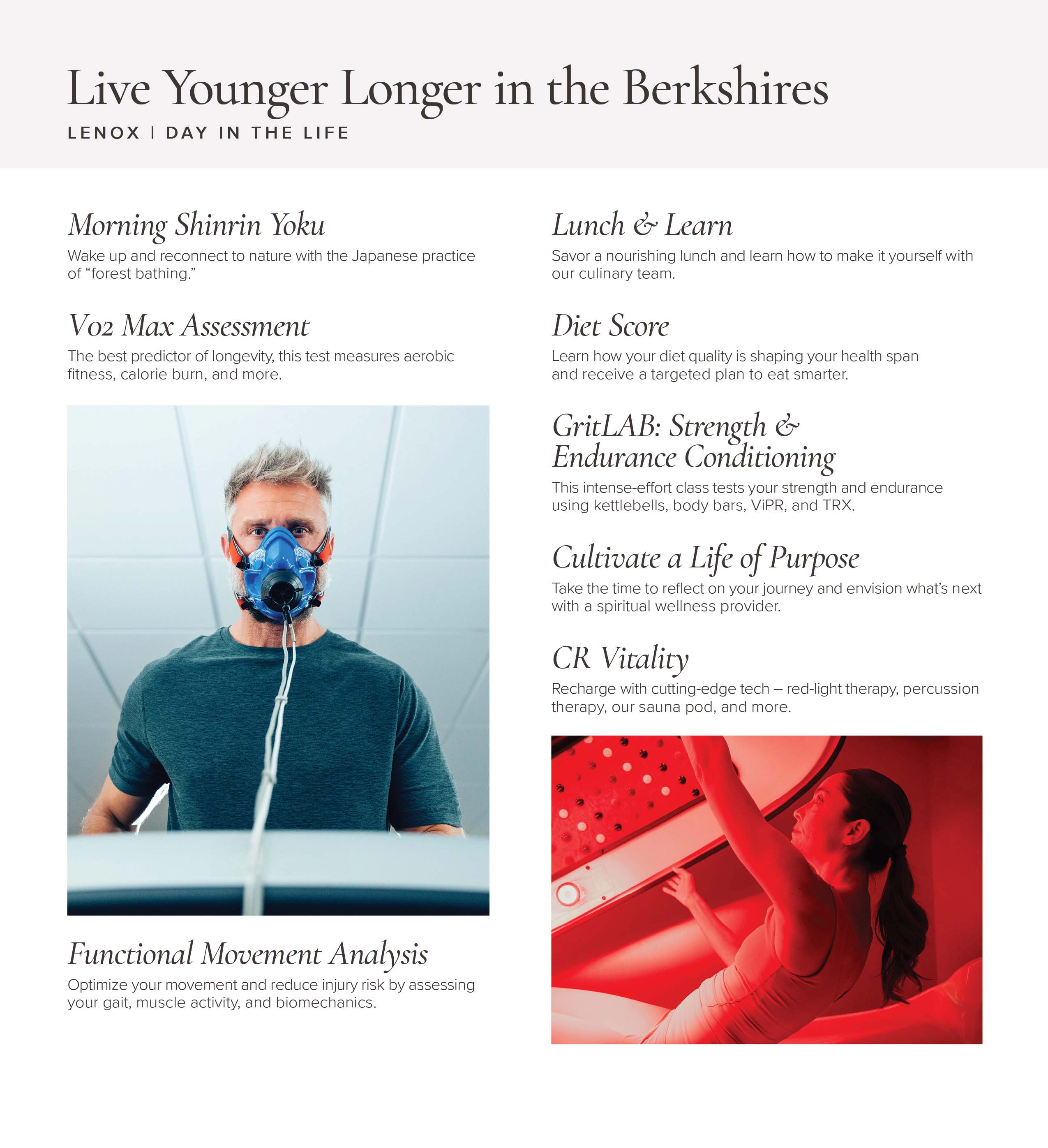 Lenox Longevity Day Sample Schedule