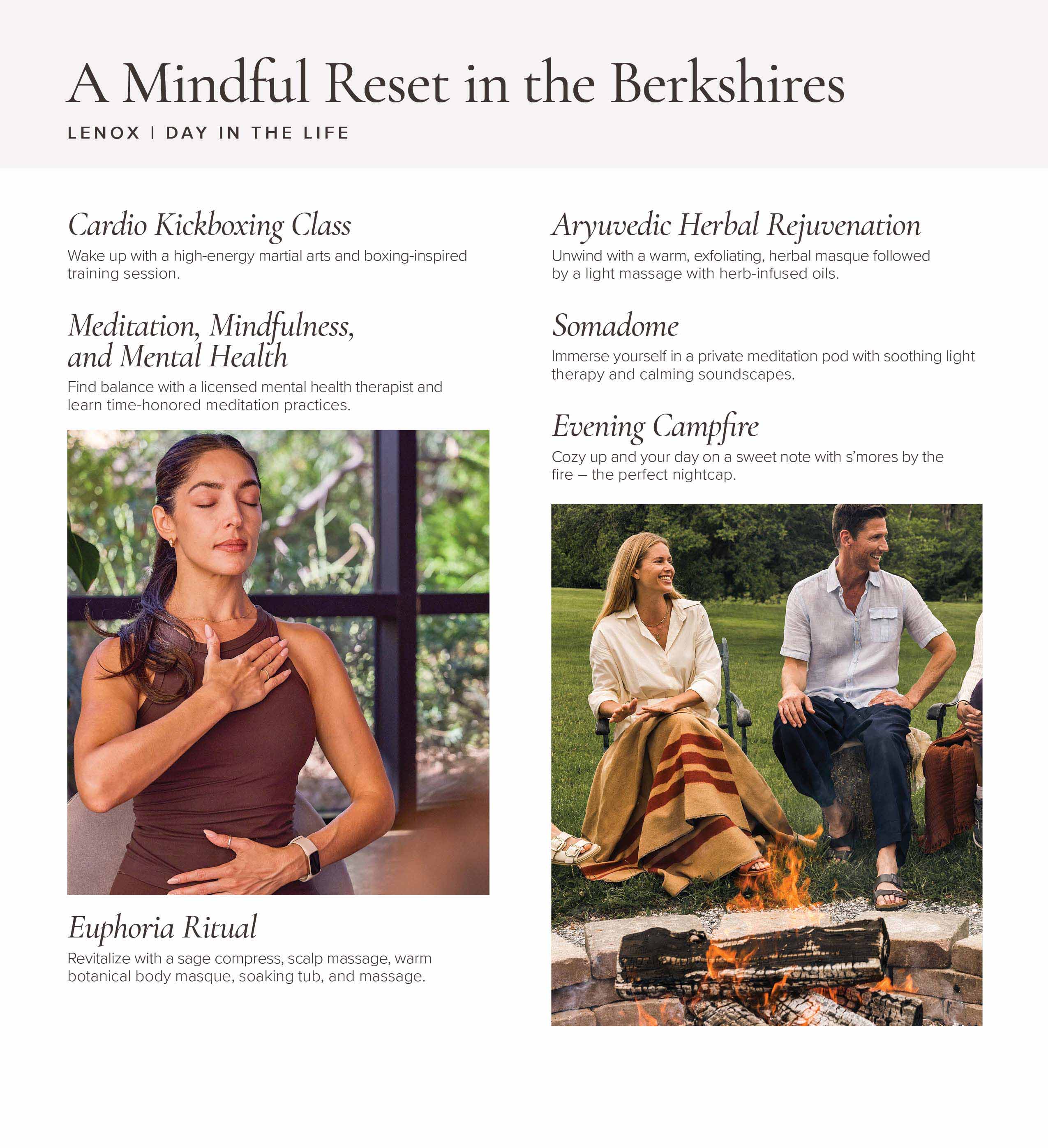 Lenox Mindful Day Sample Schedule