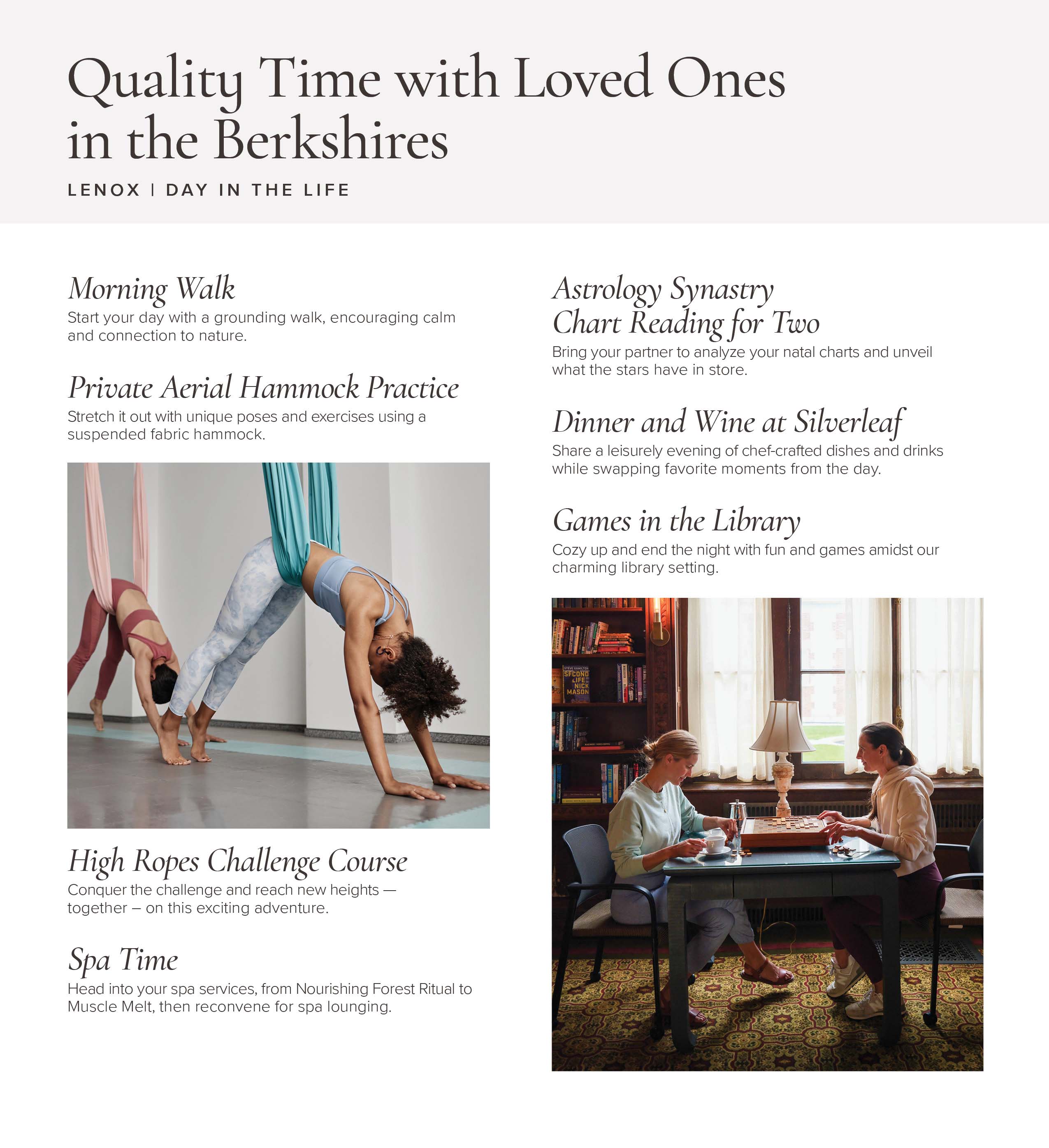 Lenox Quality Time Day Sample Schedule