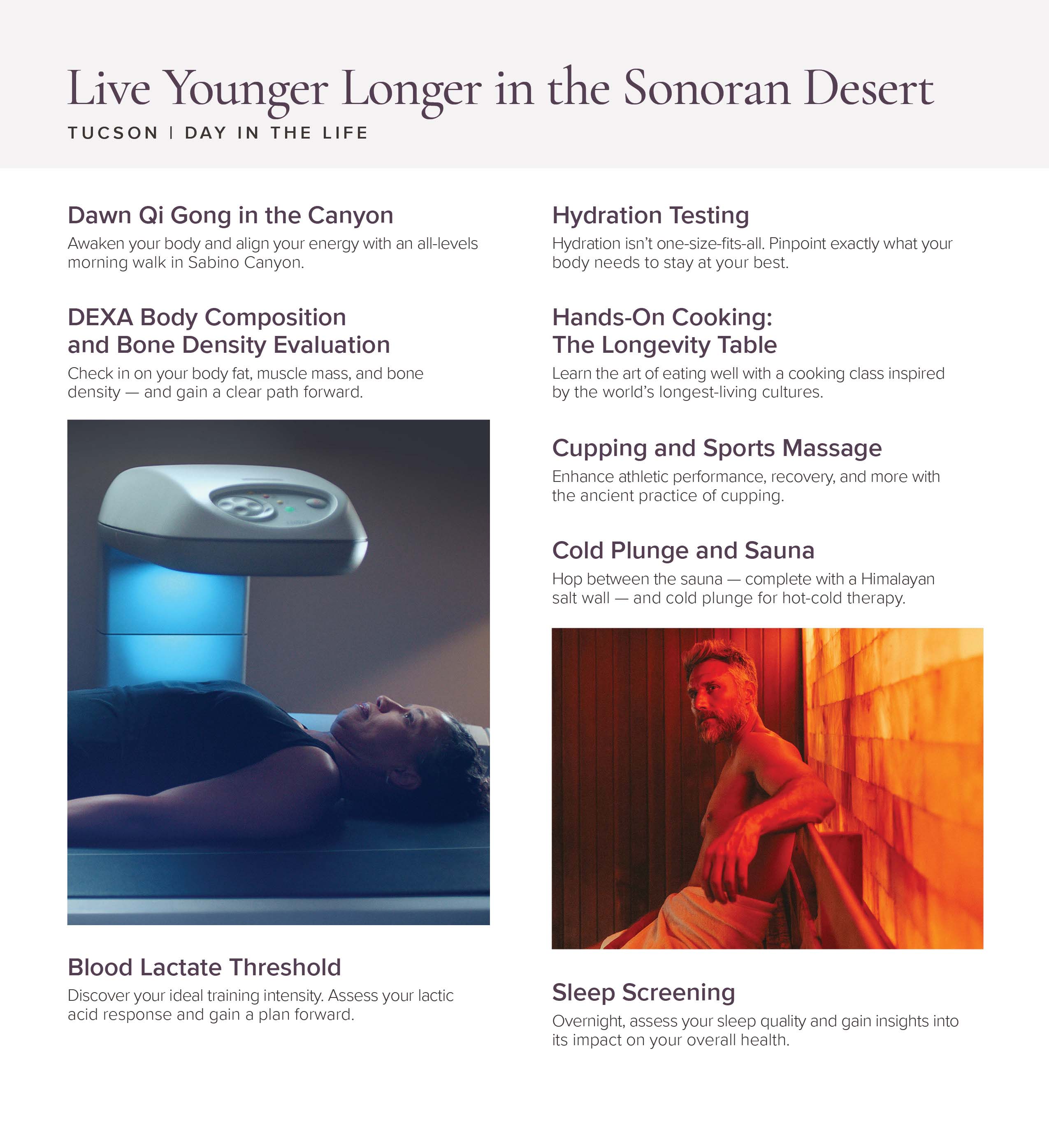 Tucson Longevity Day Sample Schedule