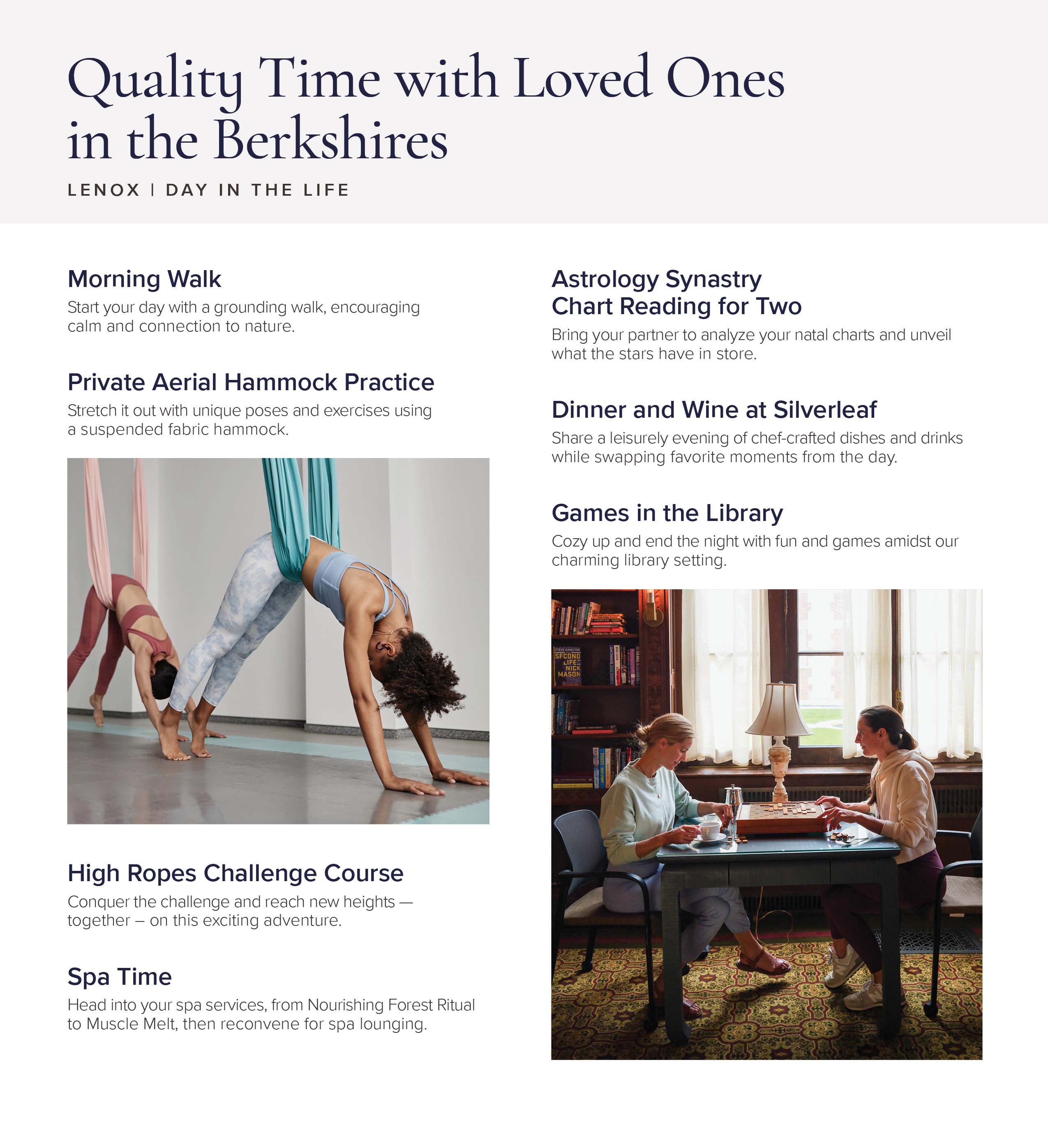 Lenox Quality Time Day Sample Schedule