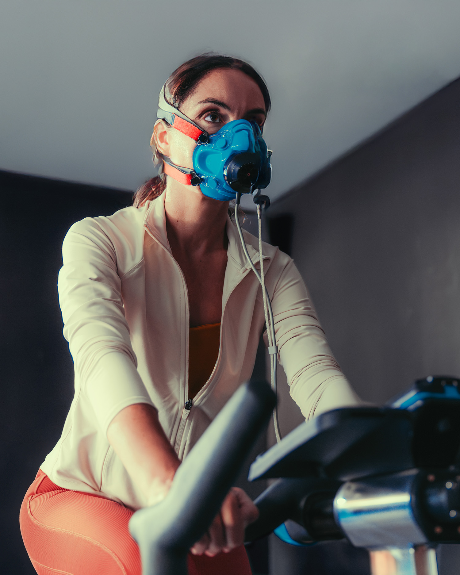 Woman Performing a VO₂ Max Test 