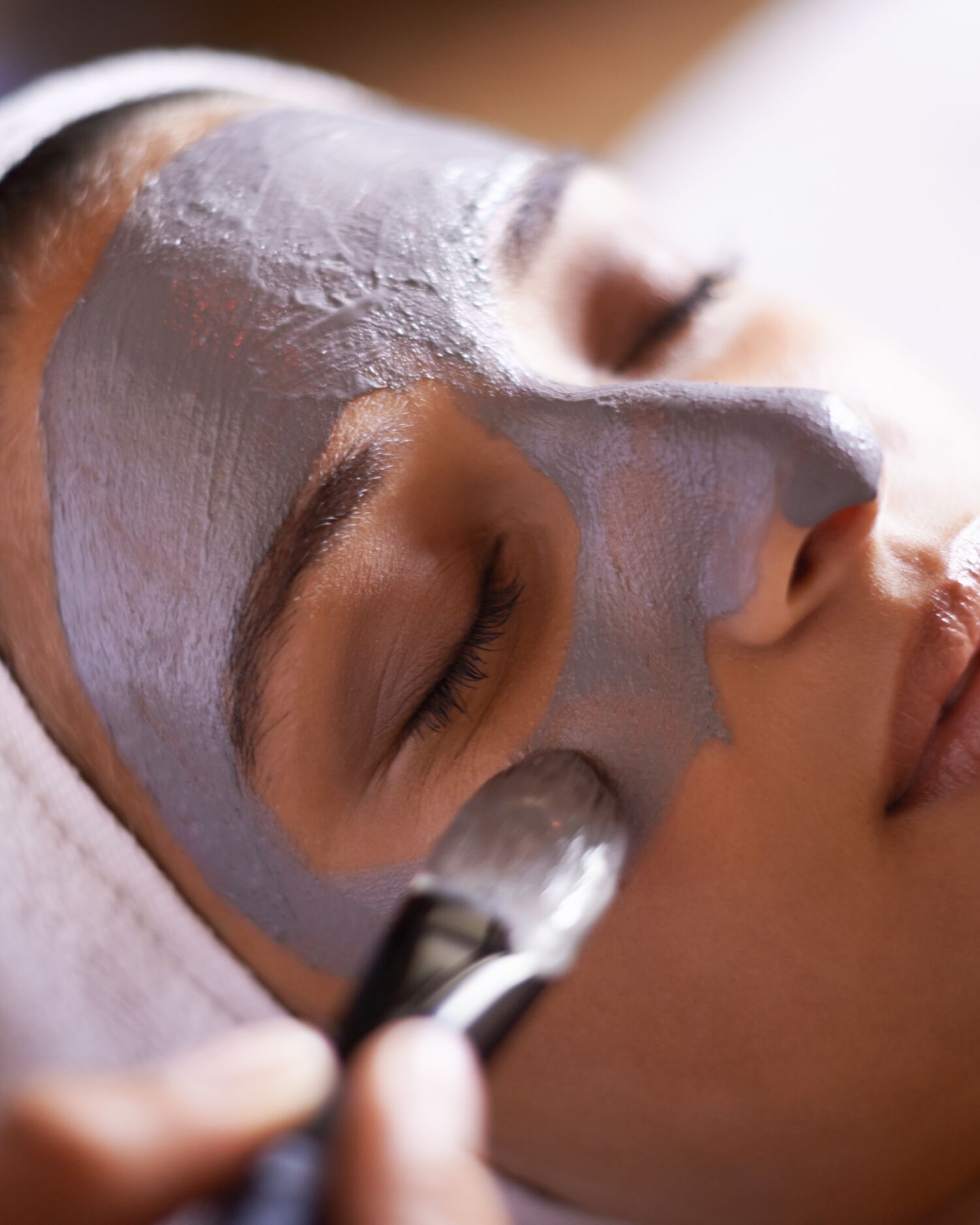 Woman enjoying an Environ Facial