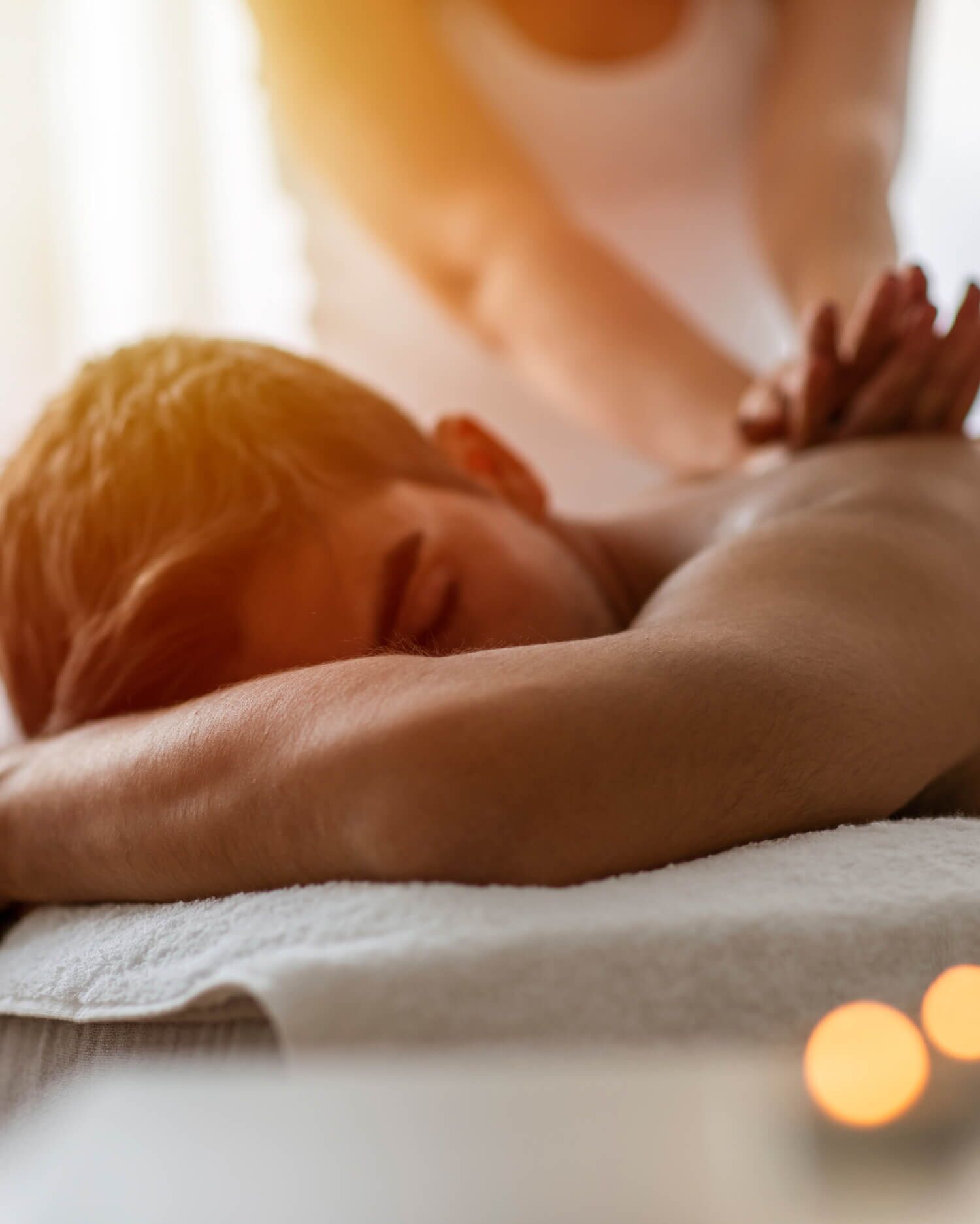 Man enjoying a Therapeutic CBD Pain Relief Massage
