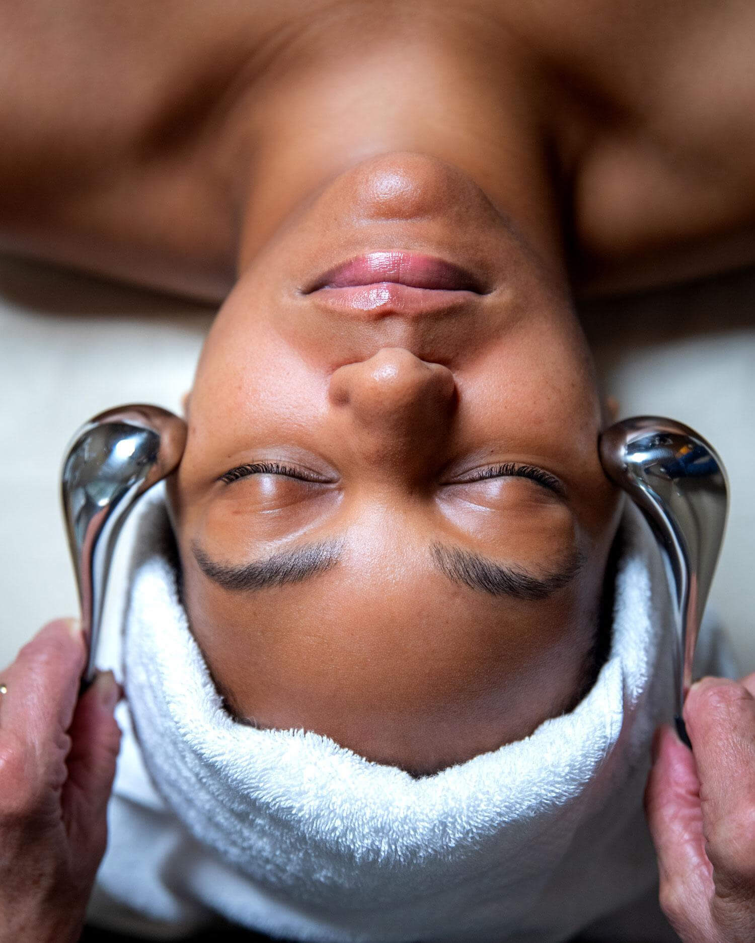 Woman enjoying a Biologique Recherche Custom Facial