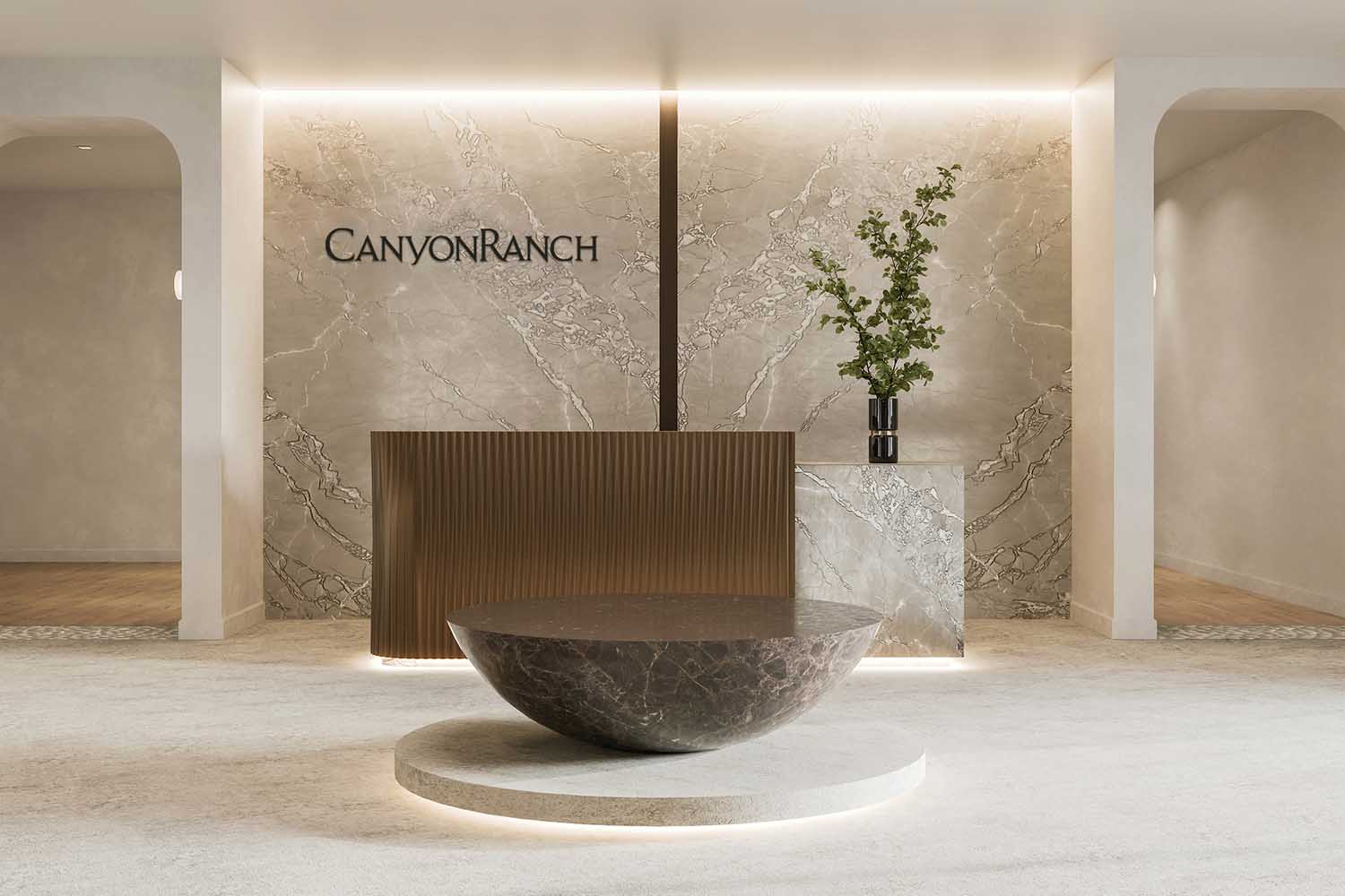 Front desk at Canyon Ranch Fort Worth Club