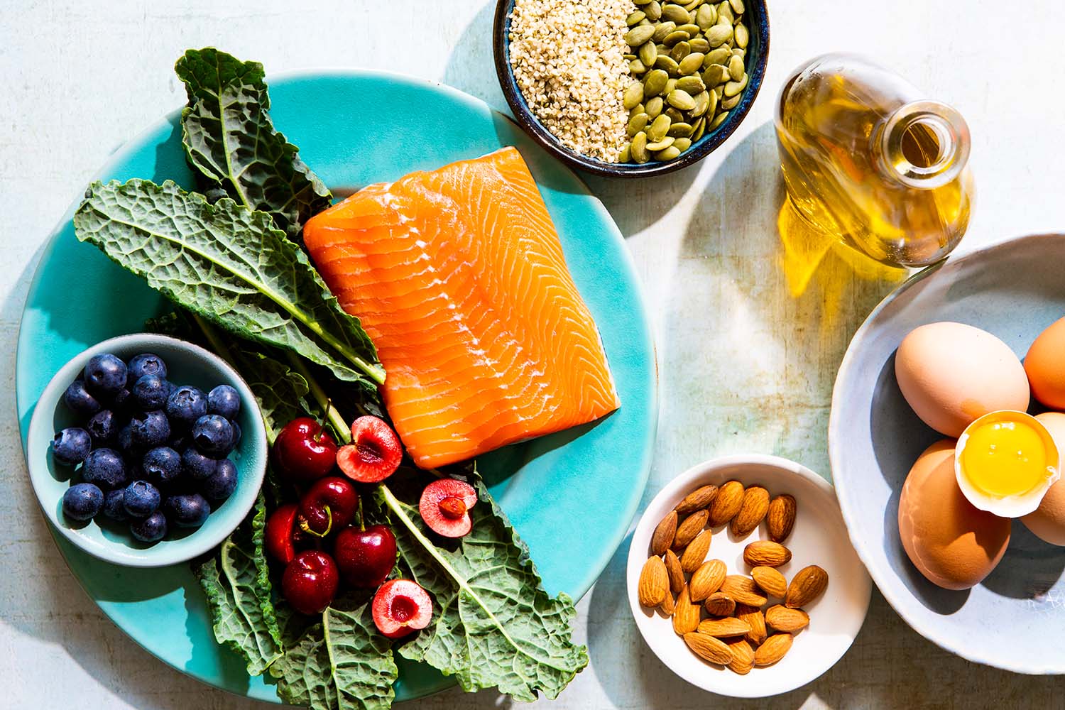 a plate of healthy food