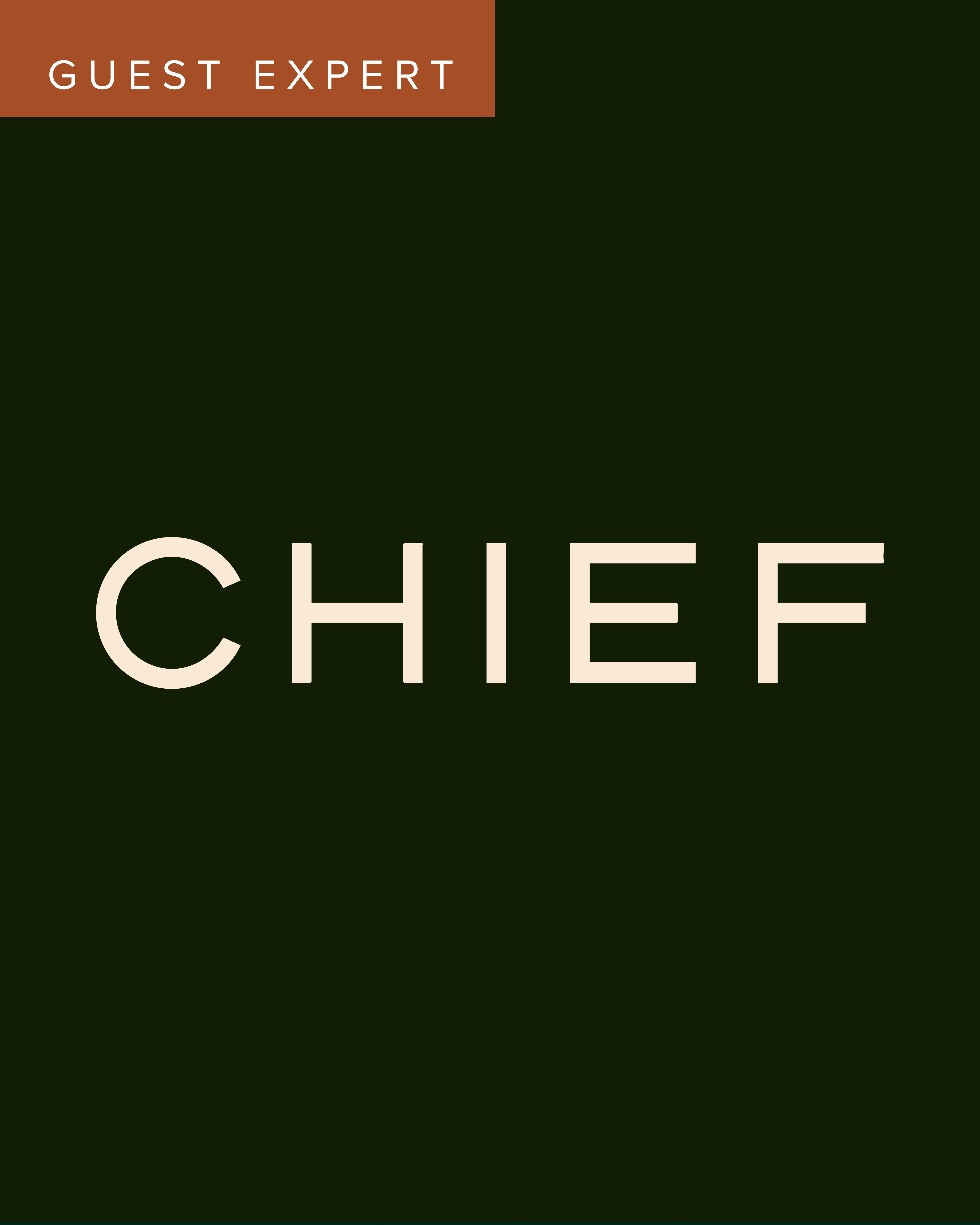 a graphic that just says "chief"