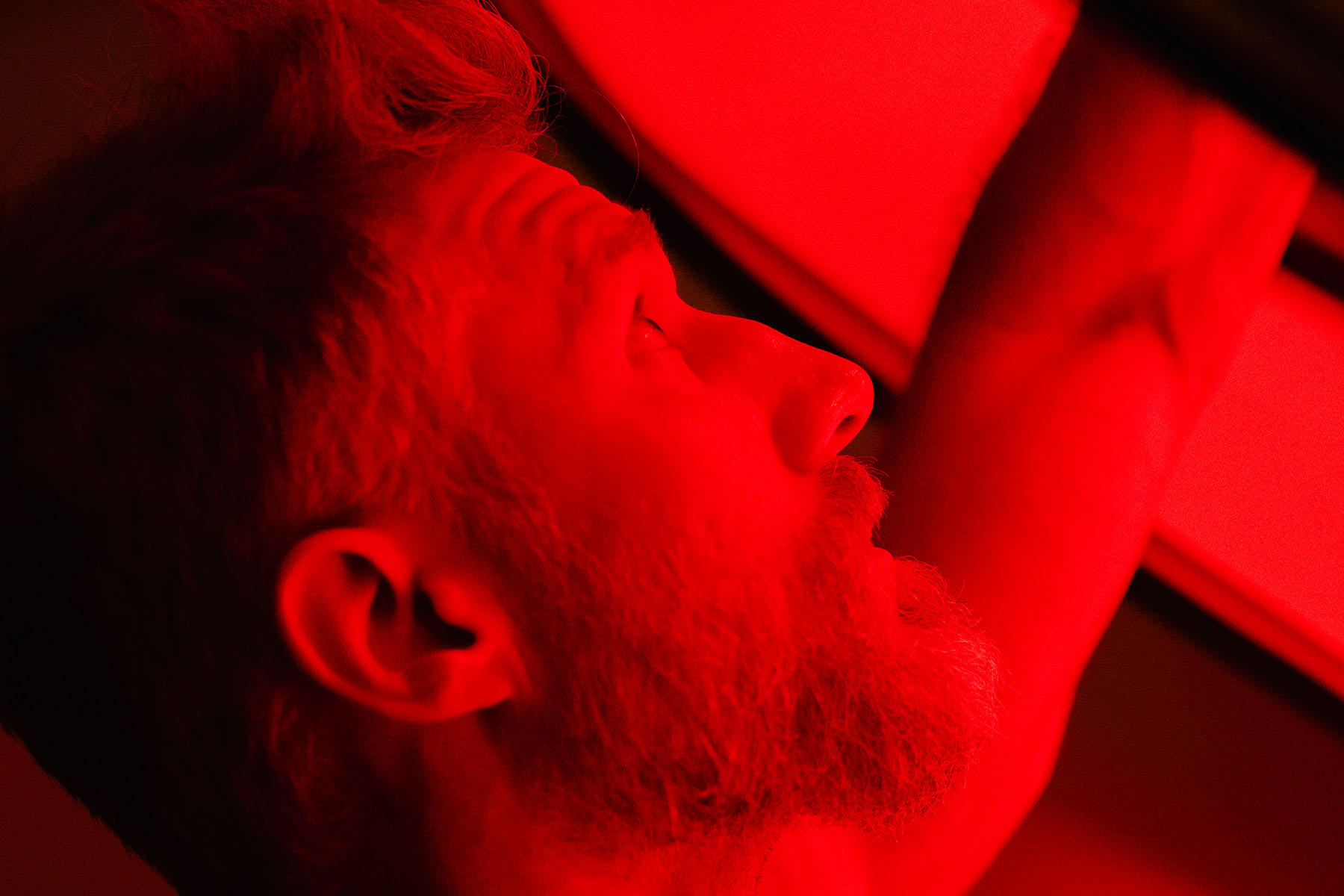 a man getting red light treatment