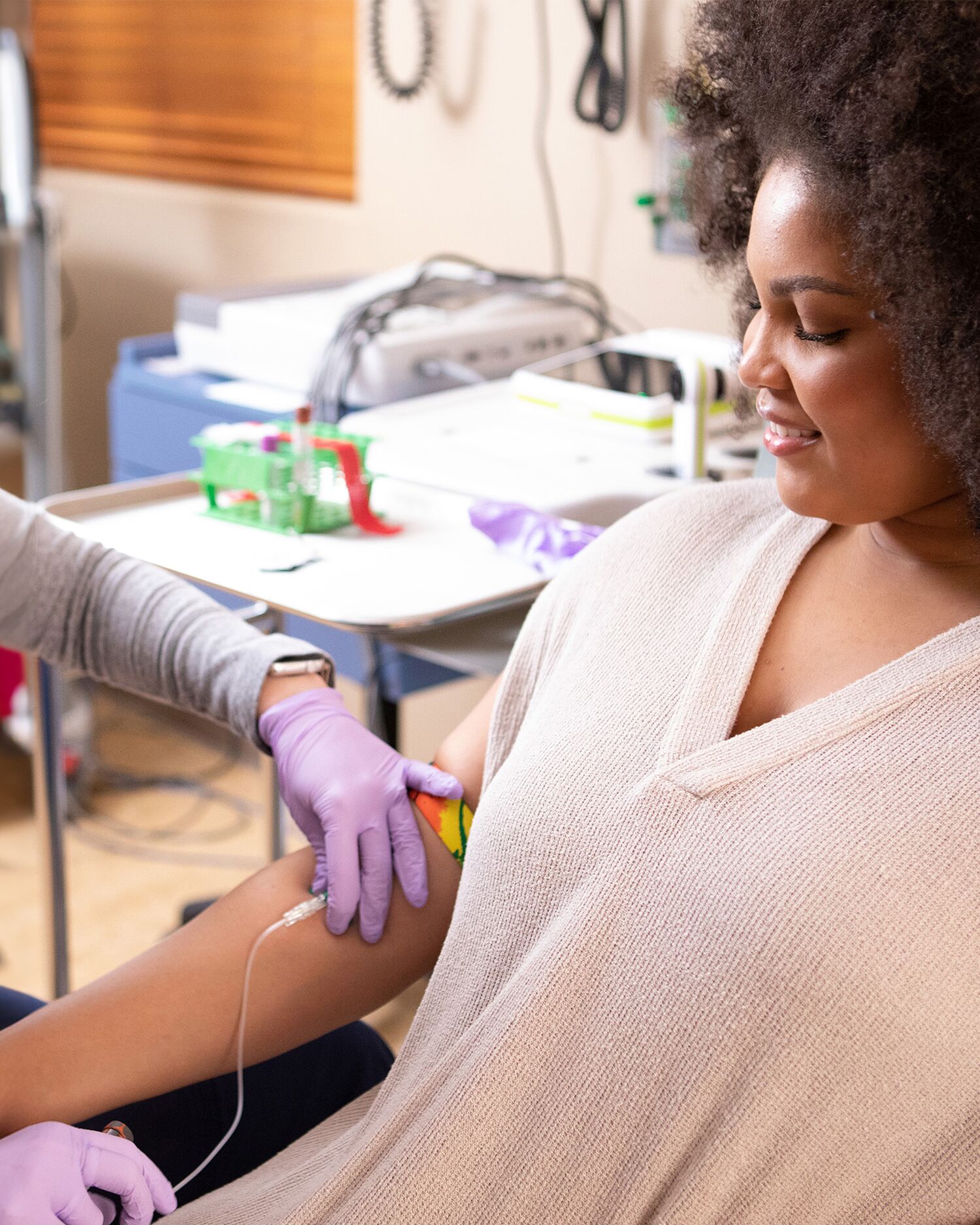 Woman Getting a Comprehensive Laboratory Panel done