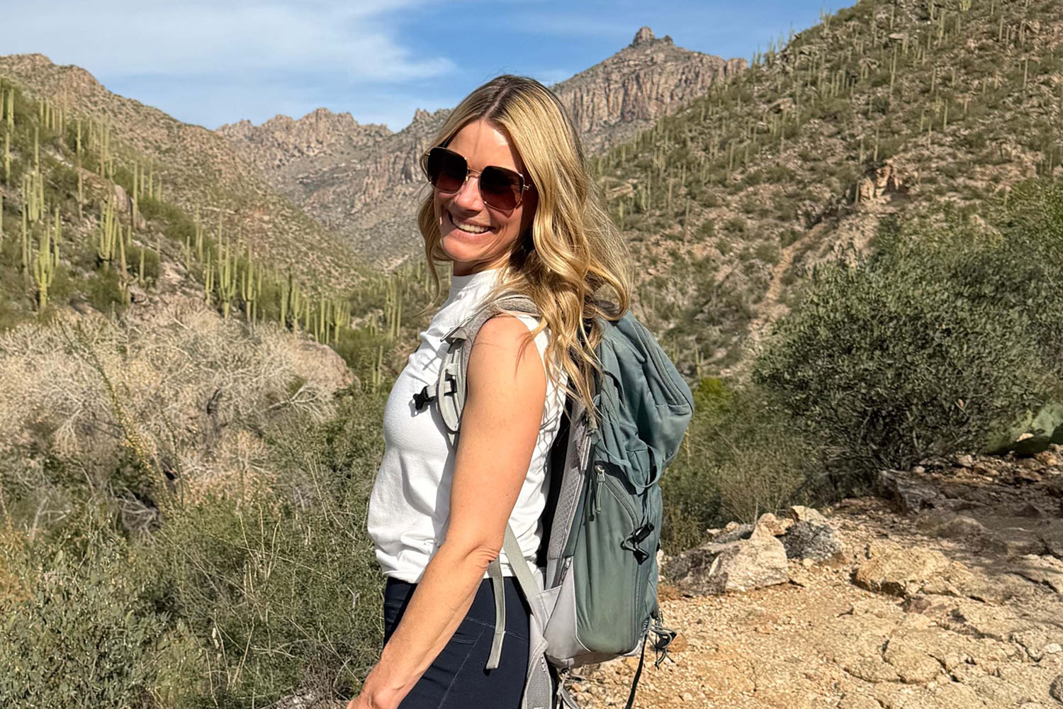 Kristin McGee at the Sabino Canyon 