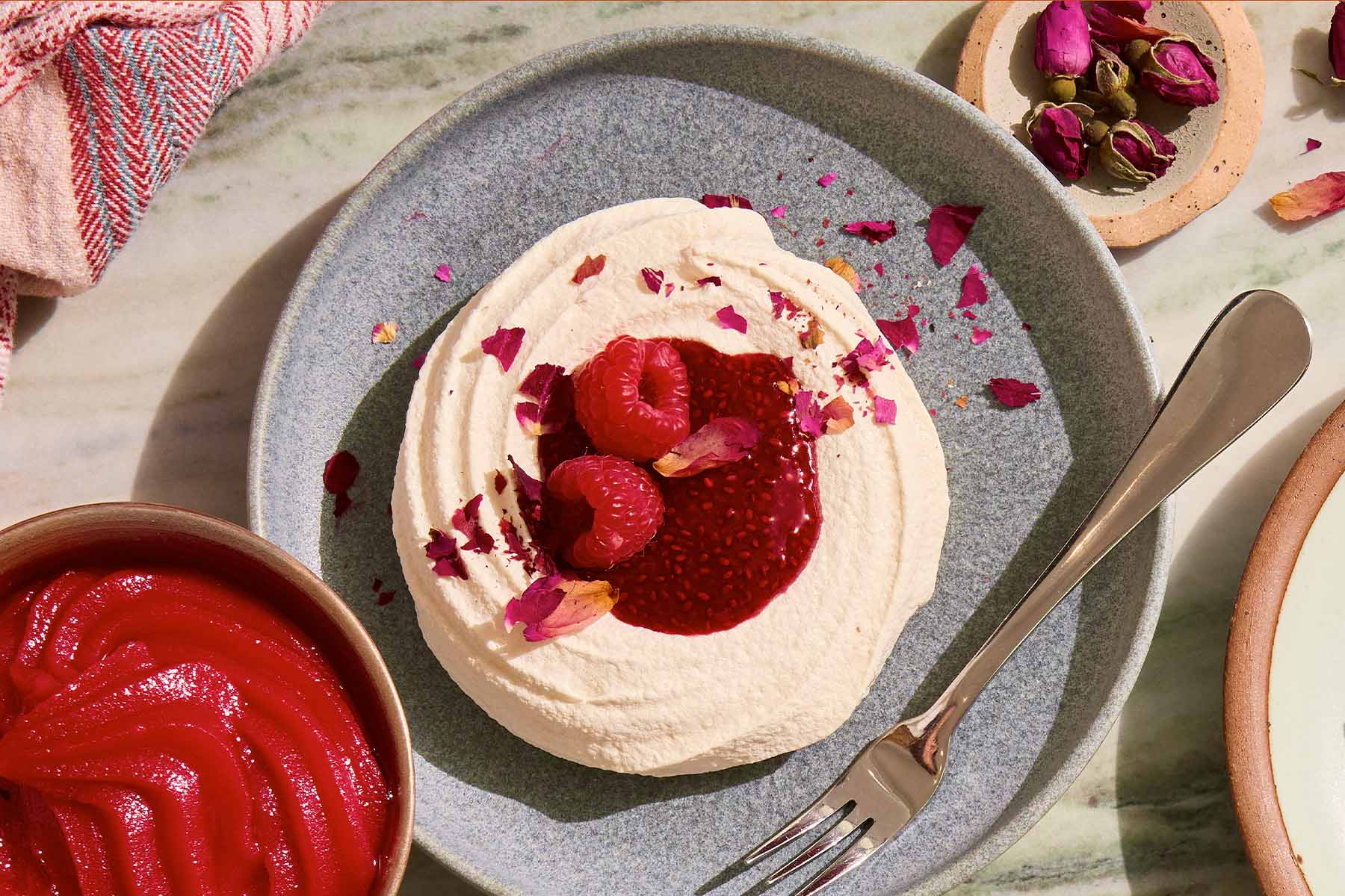 Raspberry Rose Pavlova