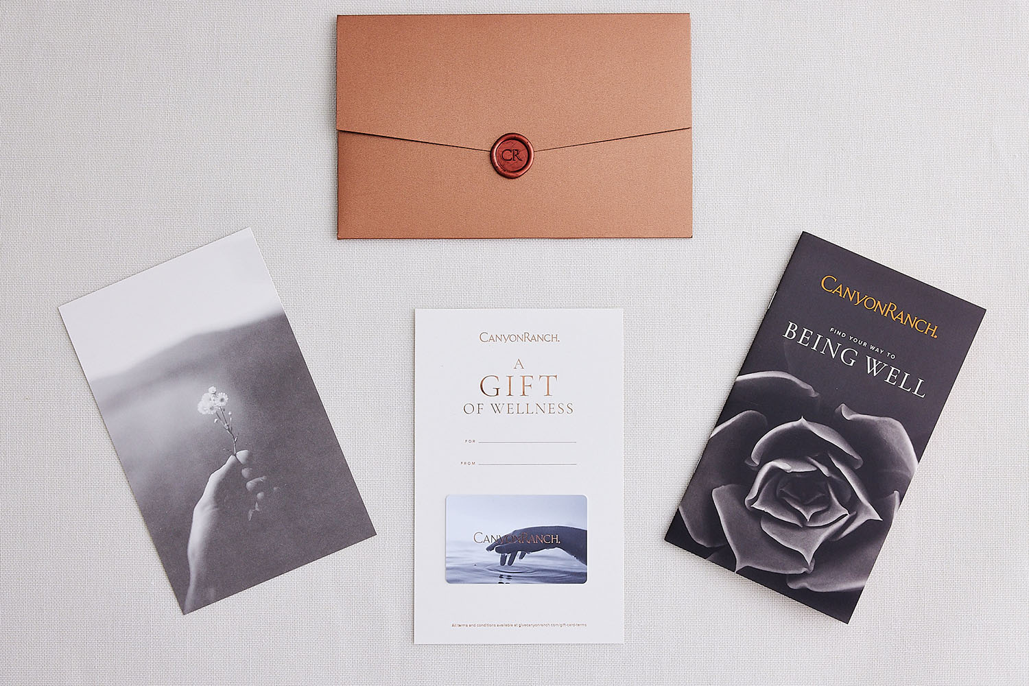 a display of canyon ranch gift cards