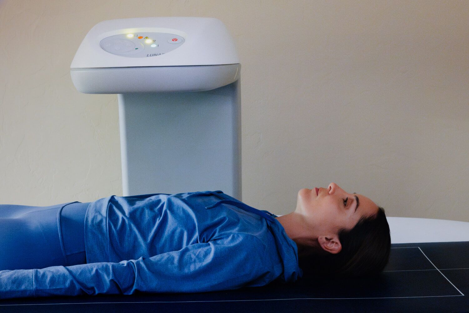 Woman Under a DEXA Scan 
