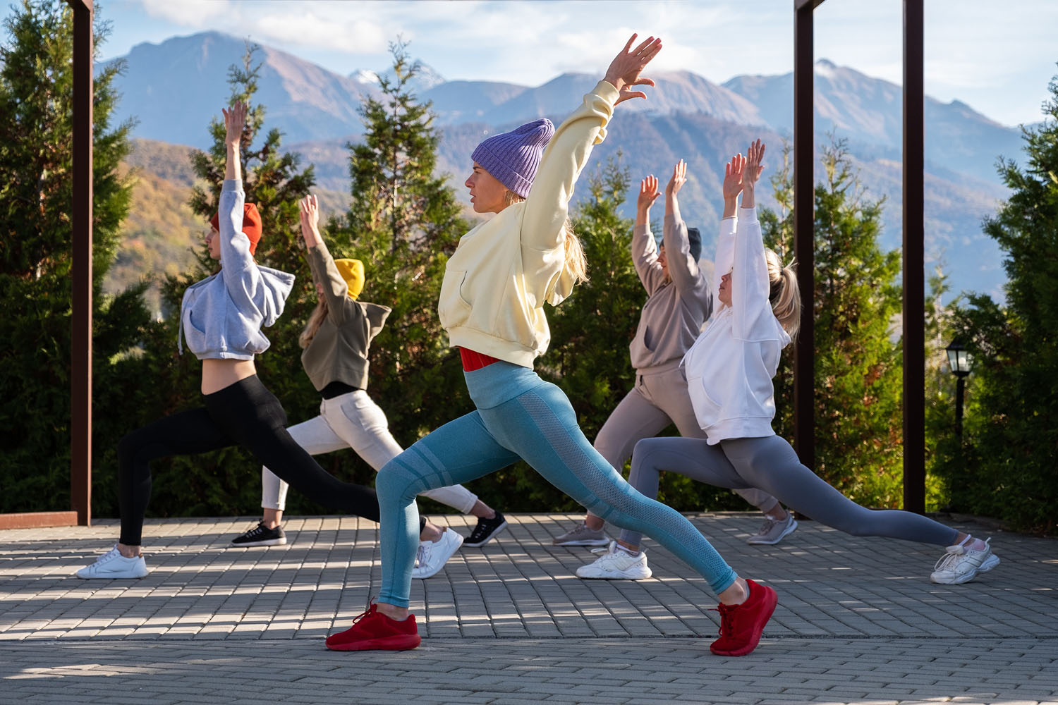 a group of women stretching at canyon ranch tucson