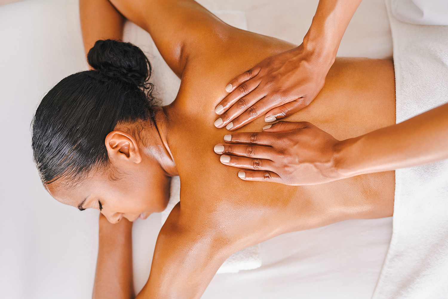 A woman getting a massage