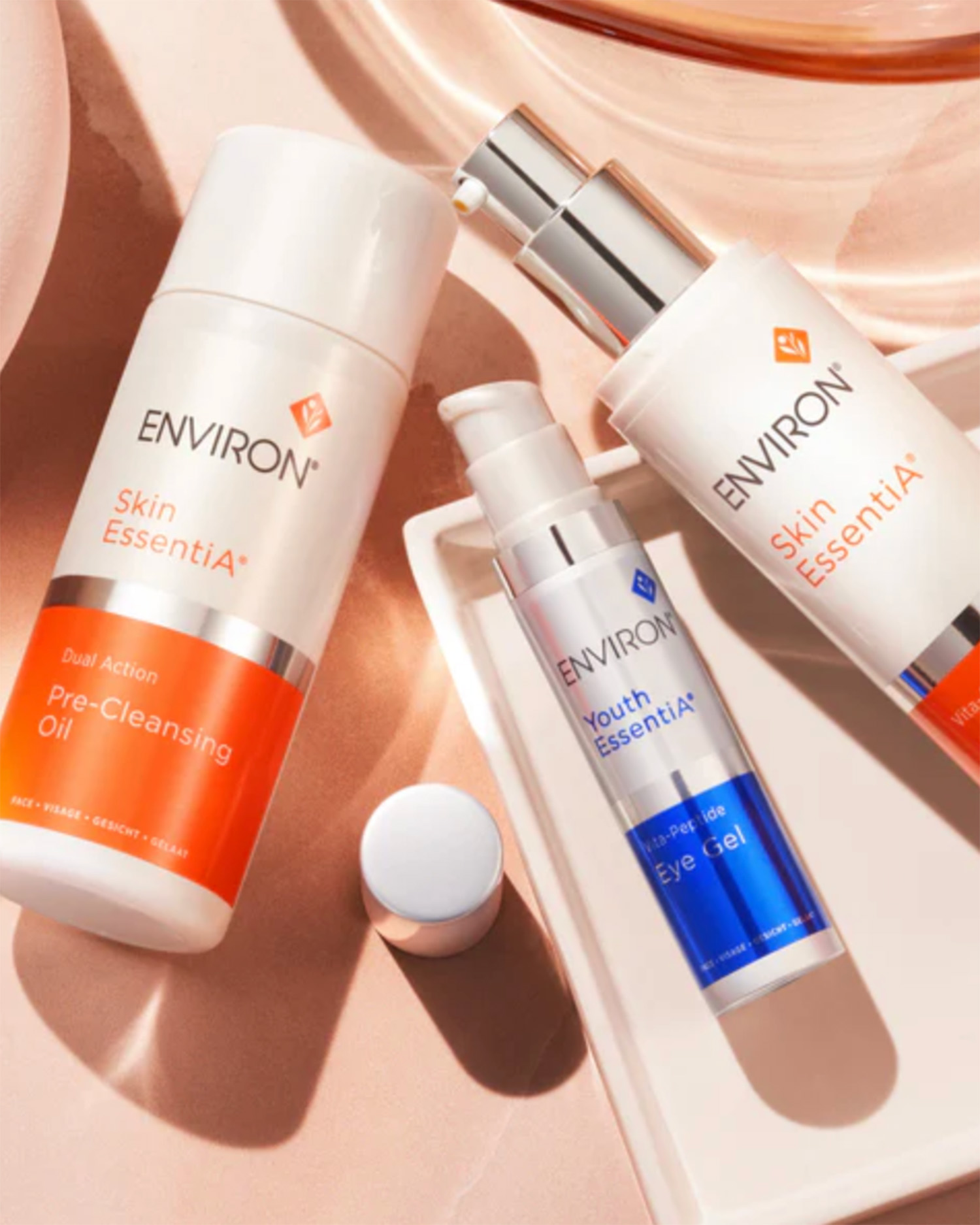 a display of Environ Skin Care products