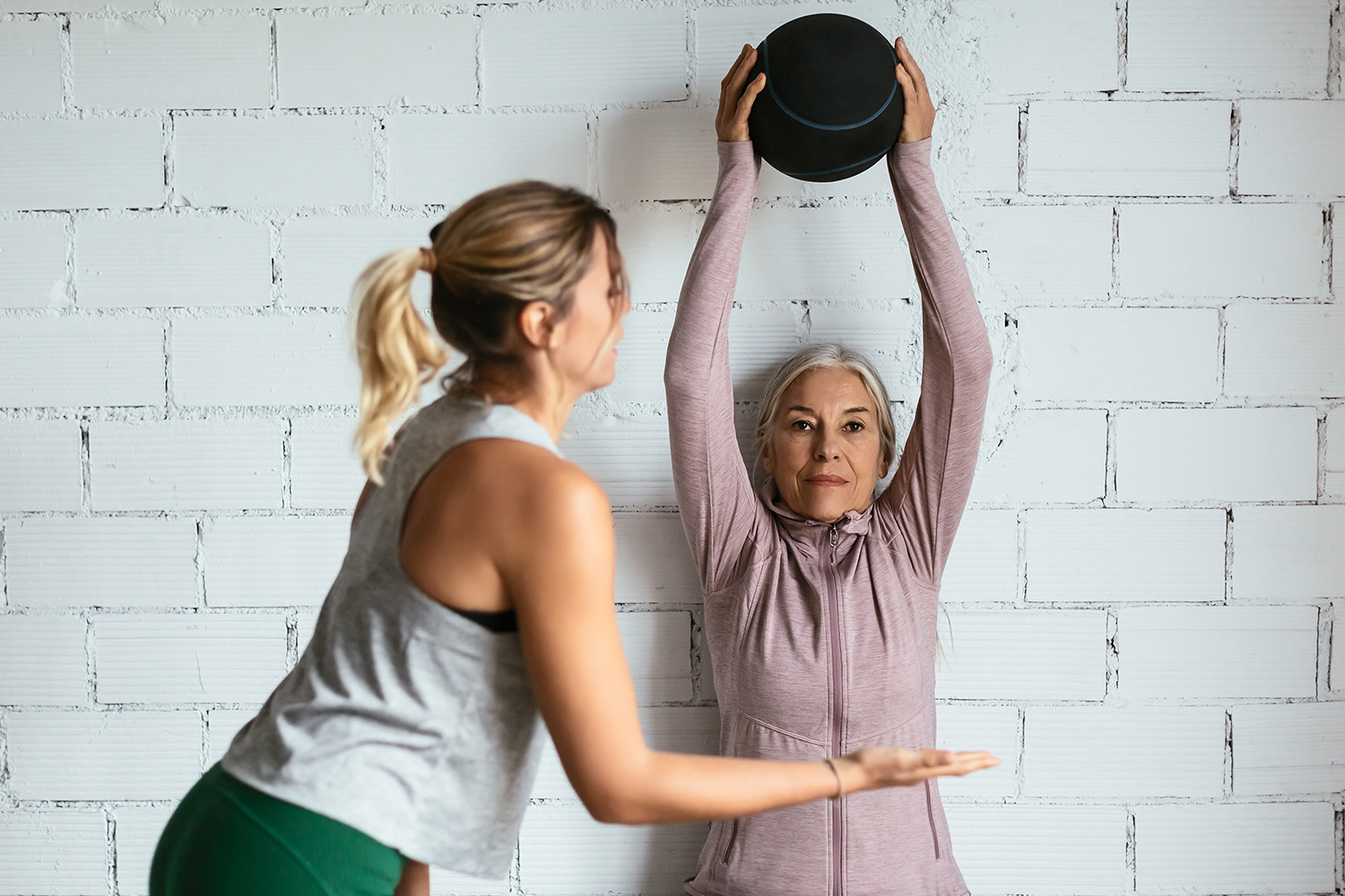 two women working out