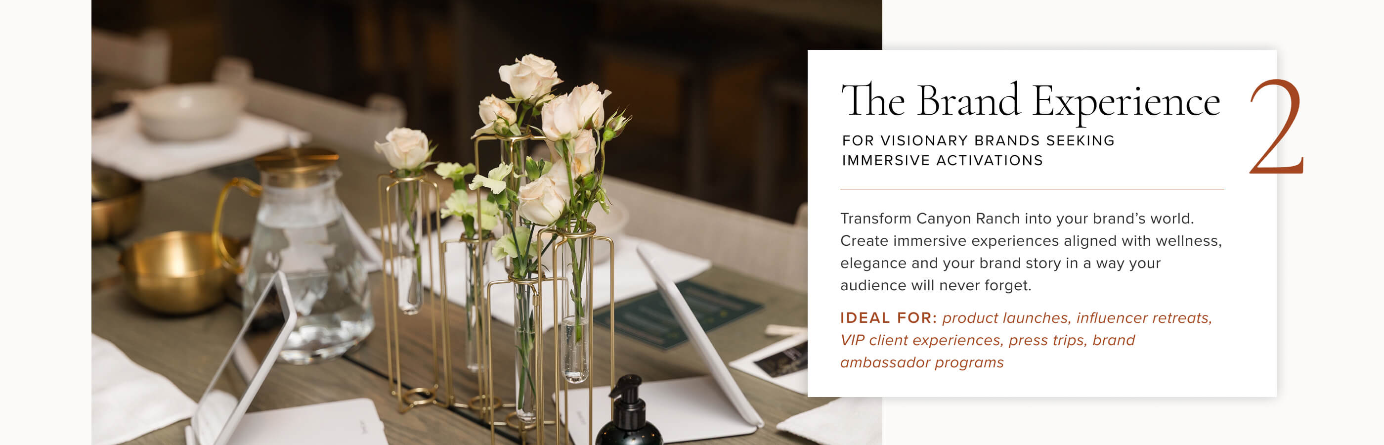 A brand group stay package at Canyon Ranch 