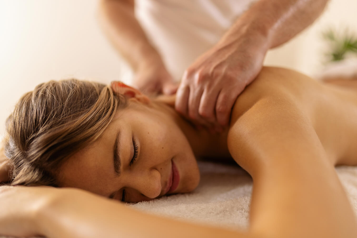 A woman getting a massage