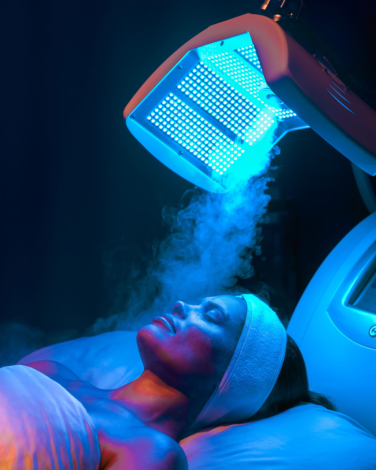 Woman Receiving Steam Facial 