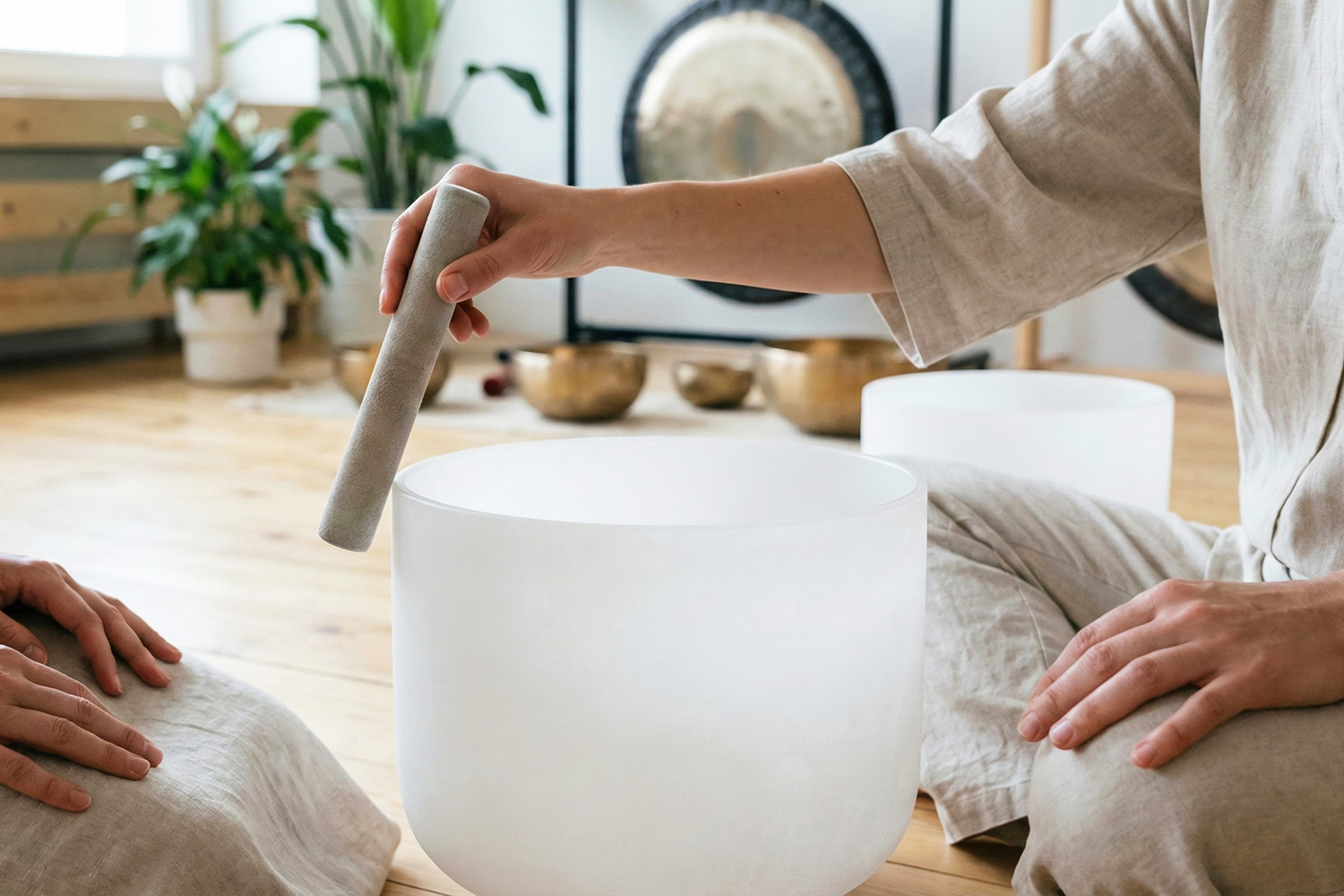 Woman With Sound Bowl 