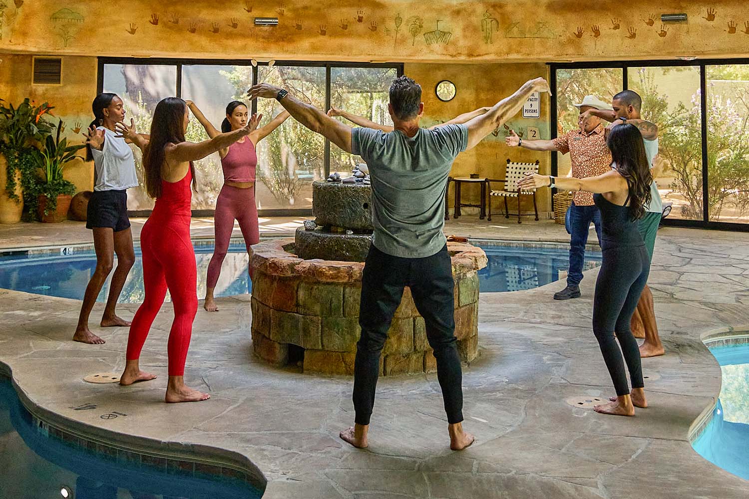 a woman doing tai chi