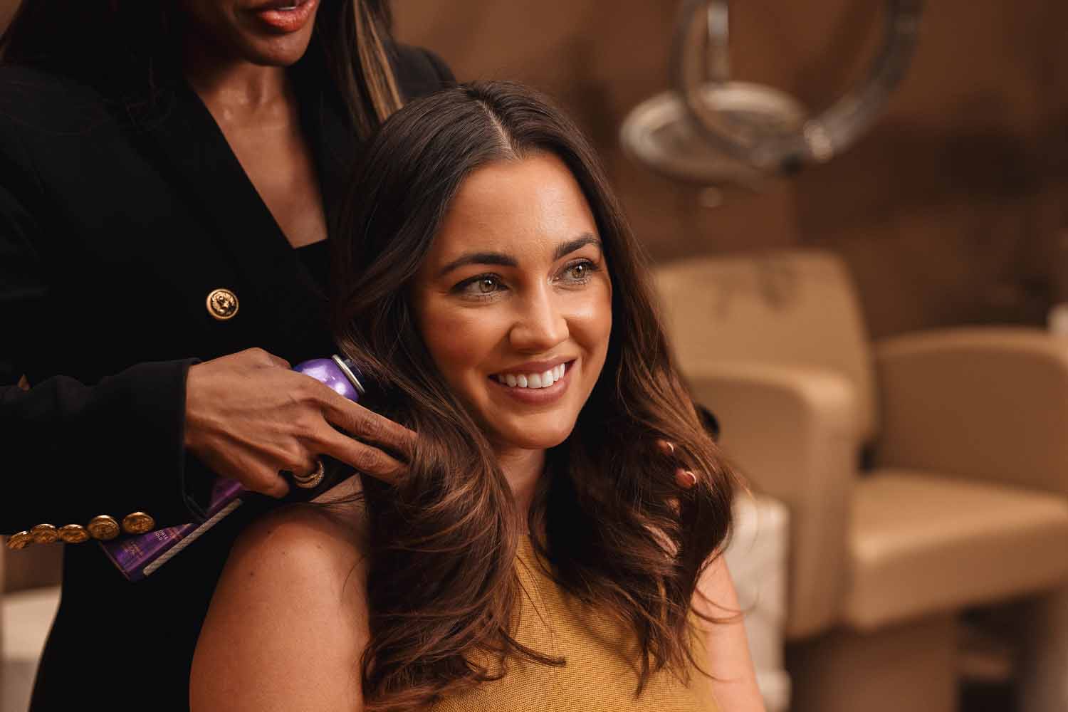 Woman Receiving a Blowout