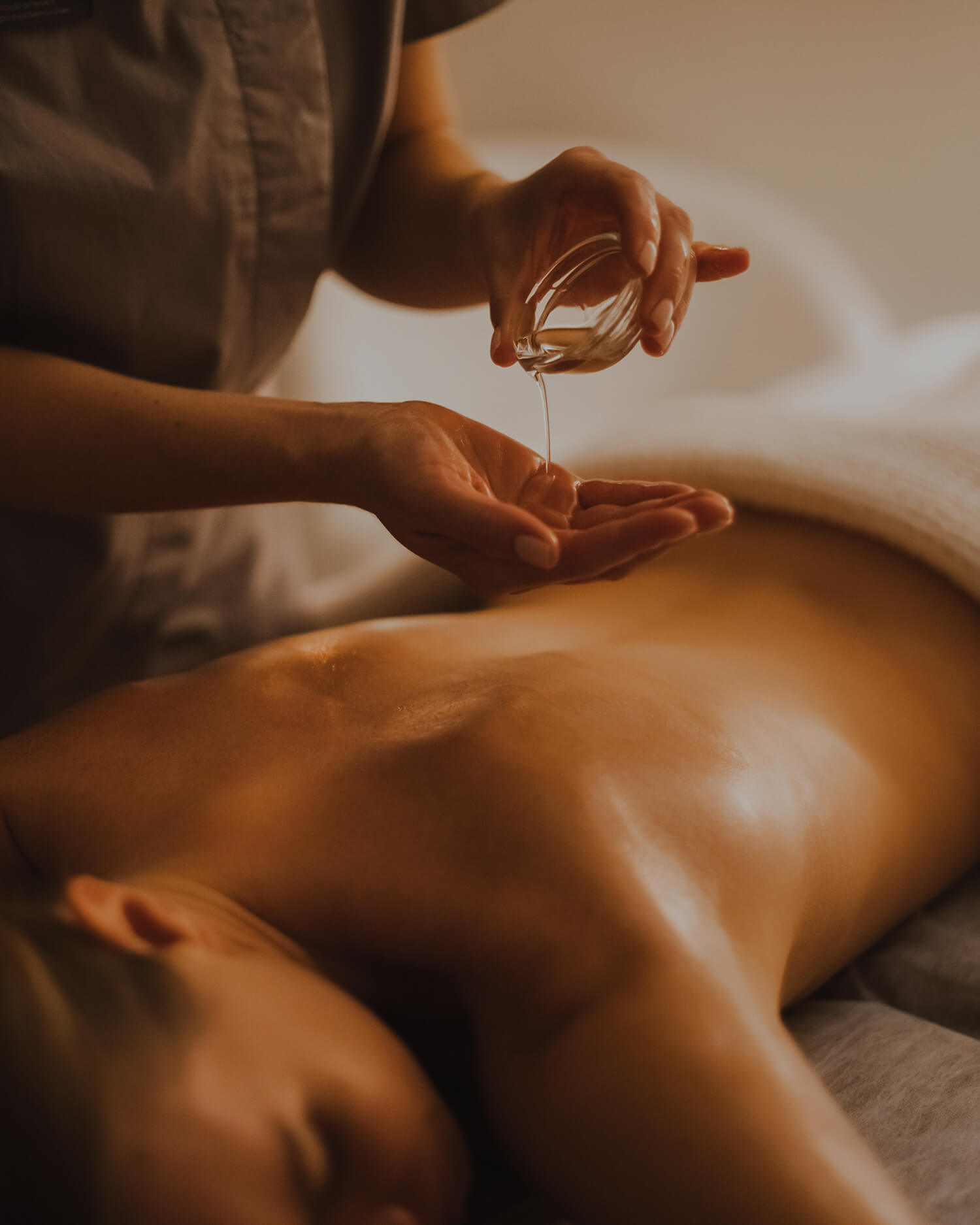 A couple getting a massage