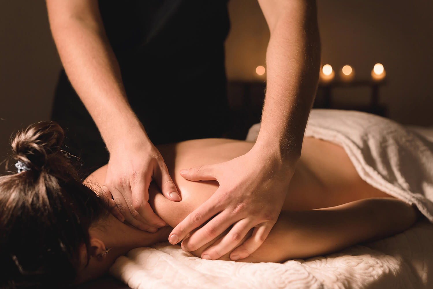 A woman getting a massage