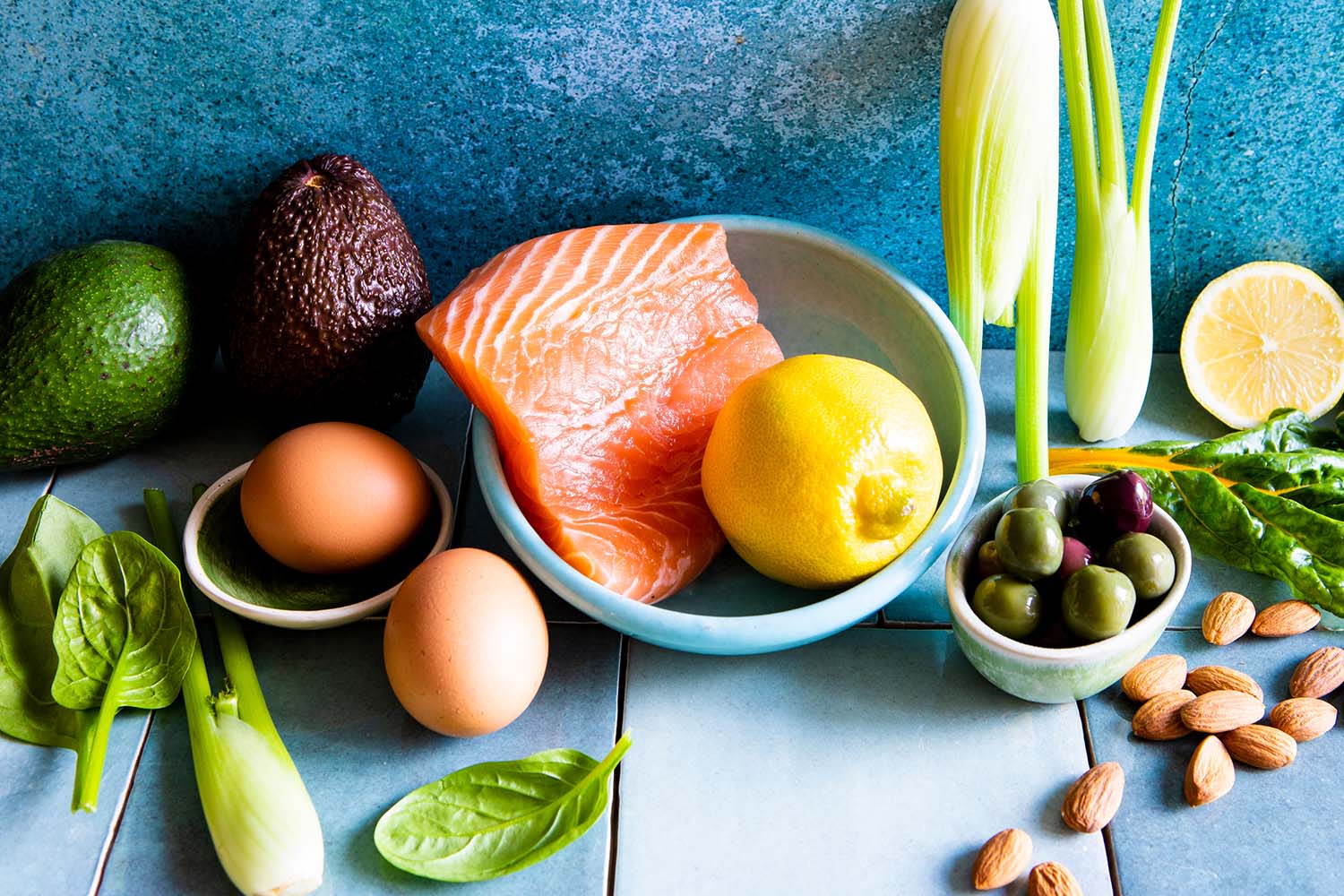 a display a healthy ingredients