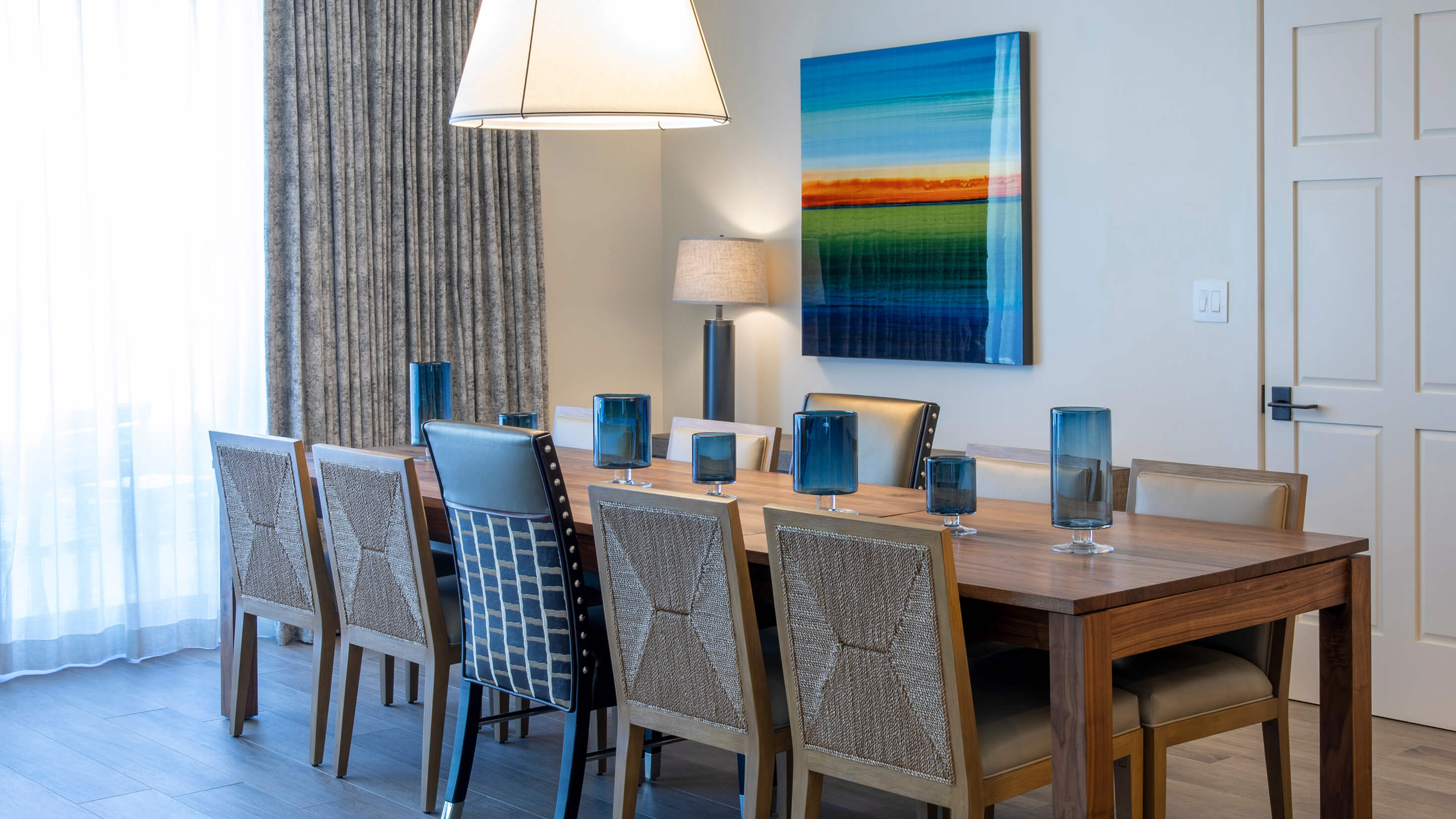 Long Dinner Table Setting