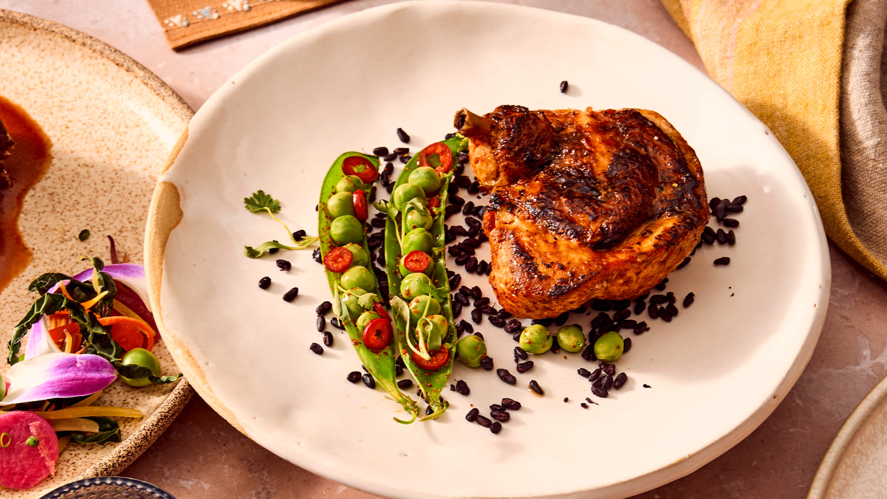 Dinner Plate With Chicken and Sides 