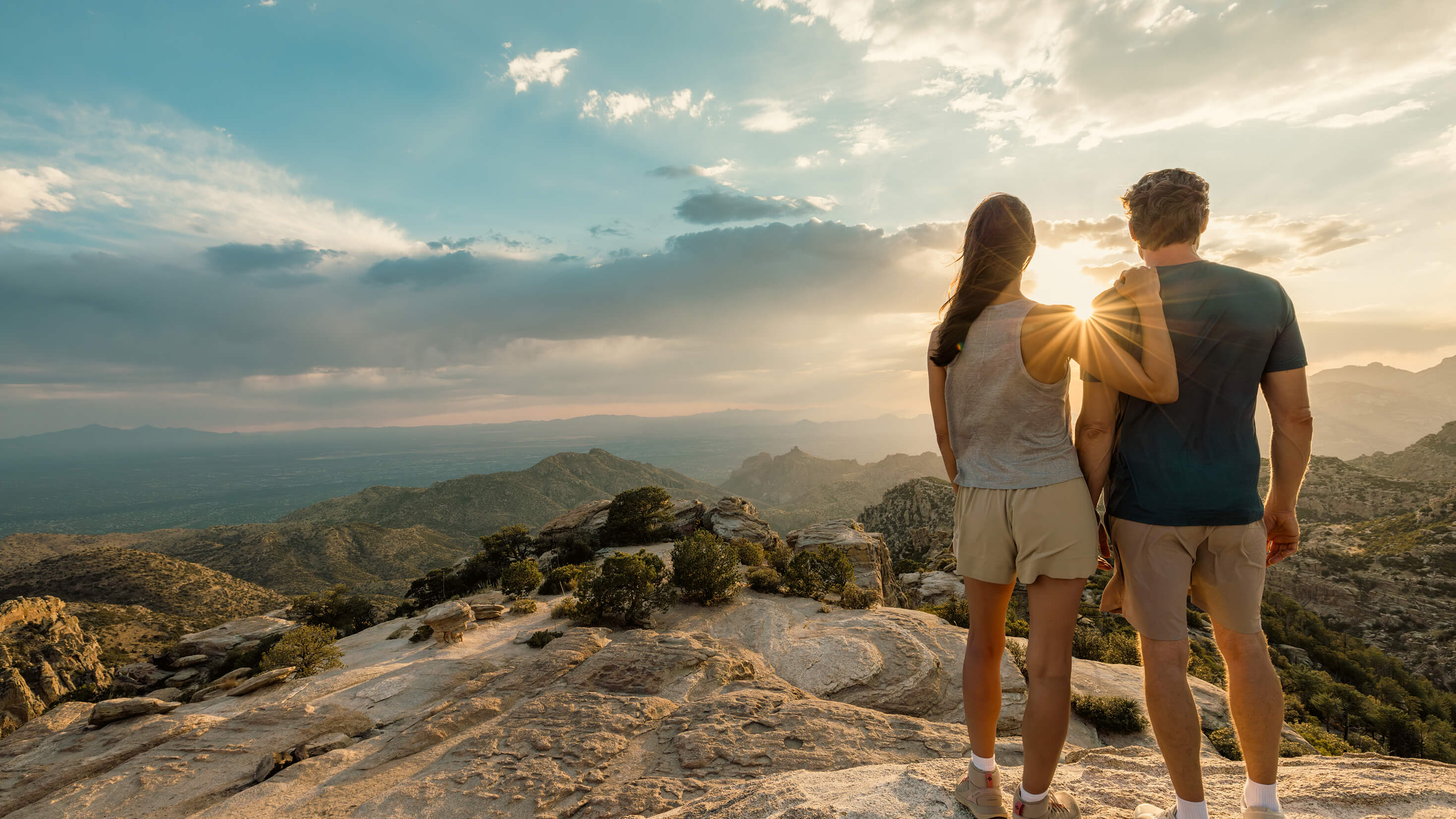 Couple Admiring the Views From Mount Lemmon