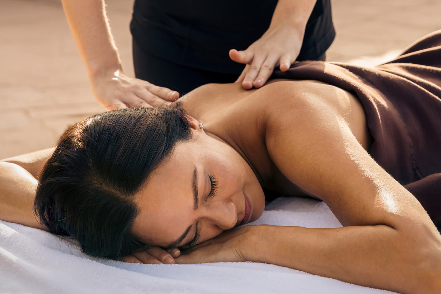 a woman getting a massage