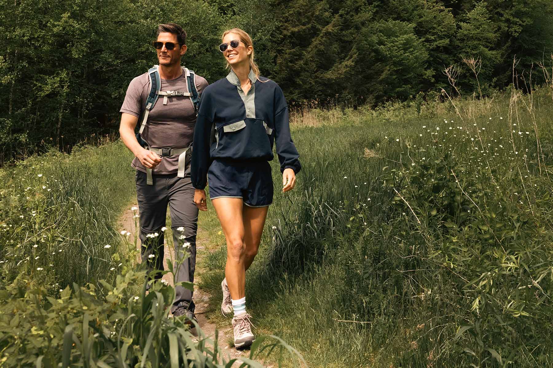 Couple Hiking Outdoors at Canyon Ranch Lenox 