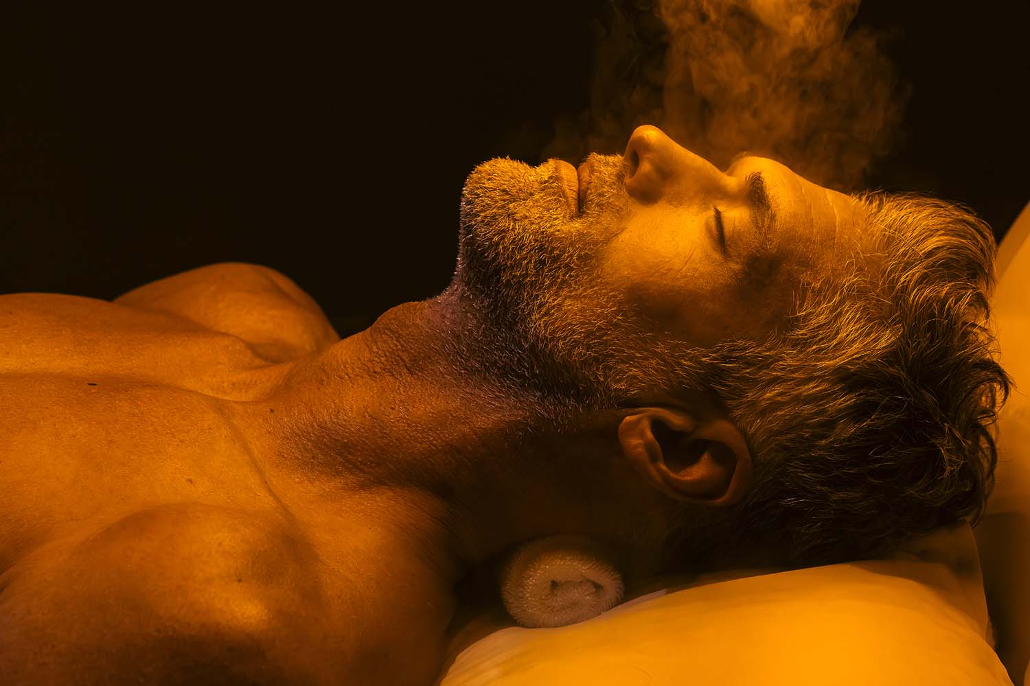 A Man Getting an IonixLight Anti-Aging Facial