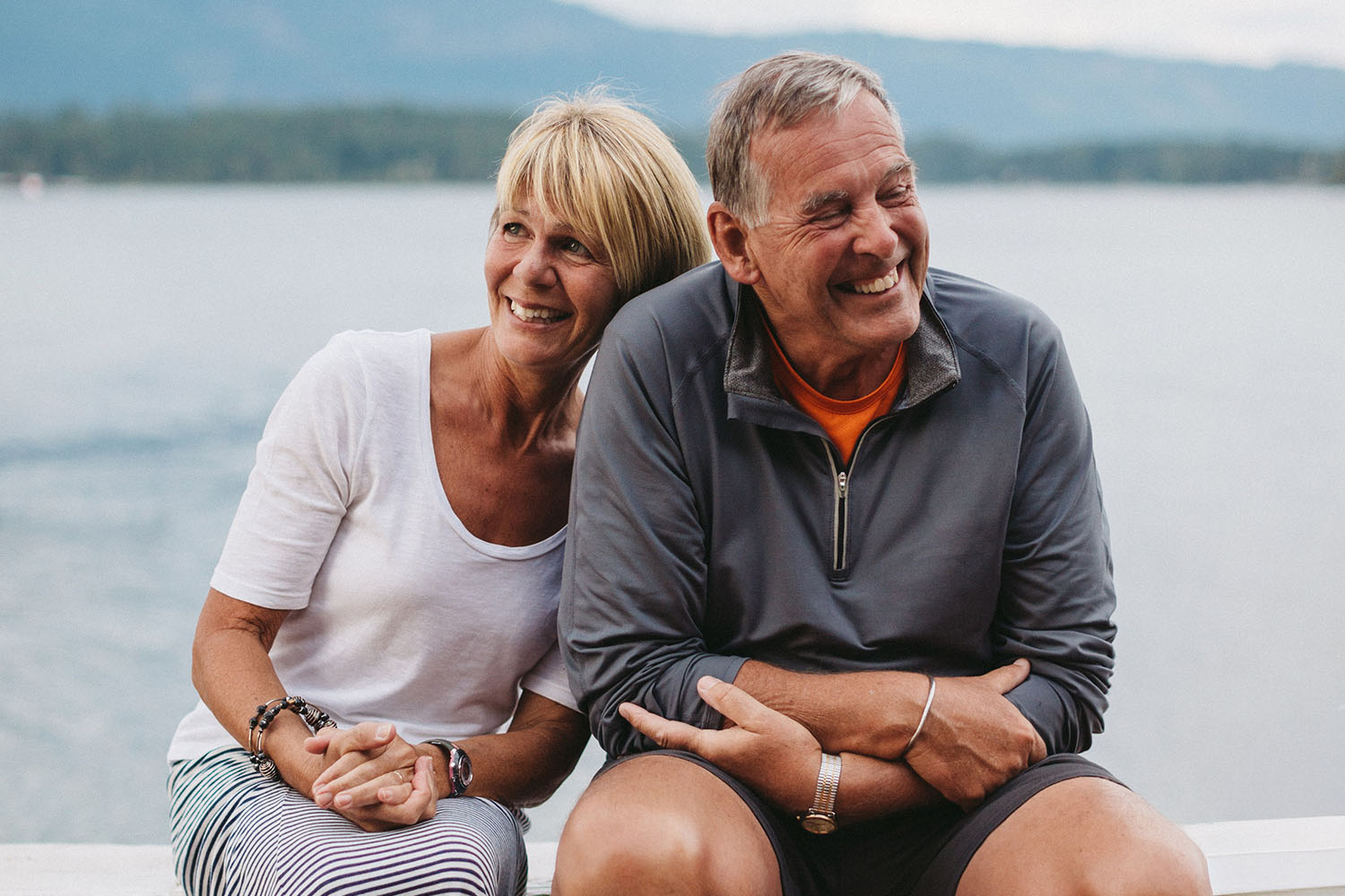 Two post-menopausal women outdoors